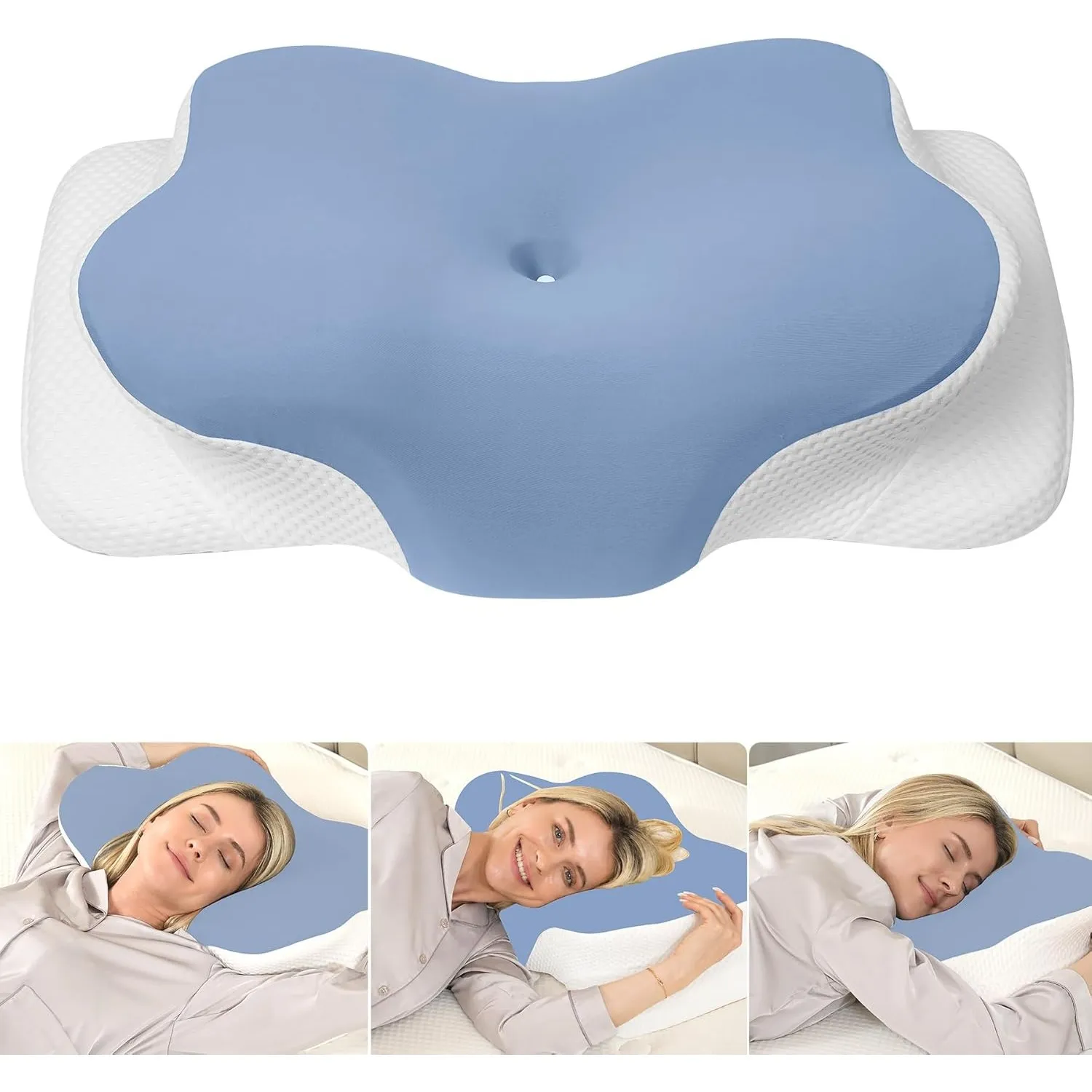 MULISOFT Seitenschläferkissen Memory Foam Nackenkissen Ergonomisches Kissen | Nackenstützkissen Kopfkissen für Seiten-,…