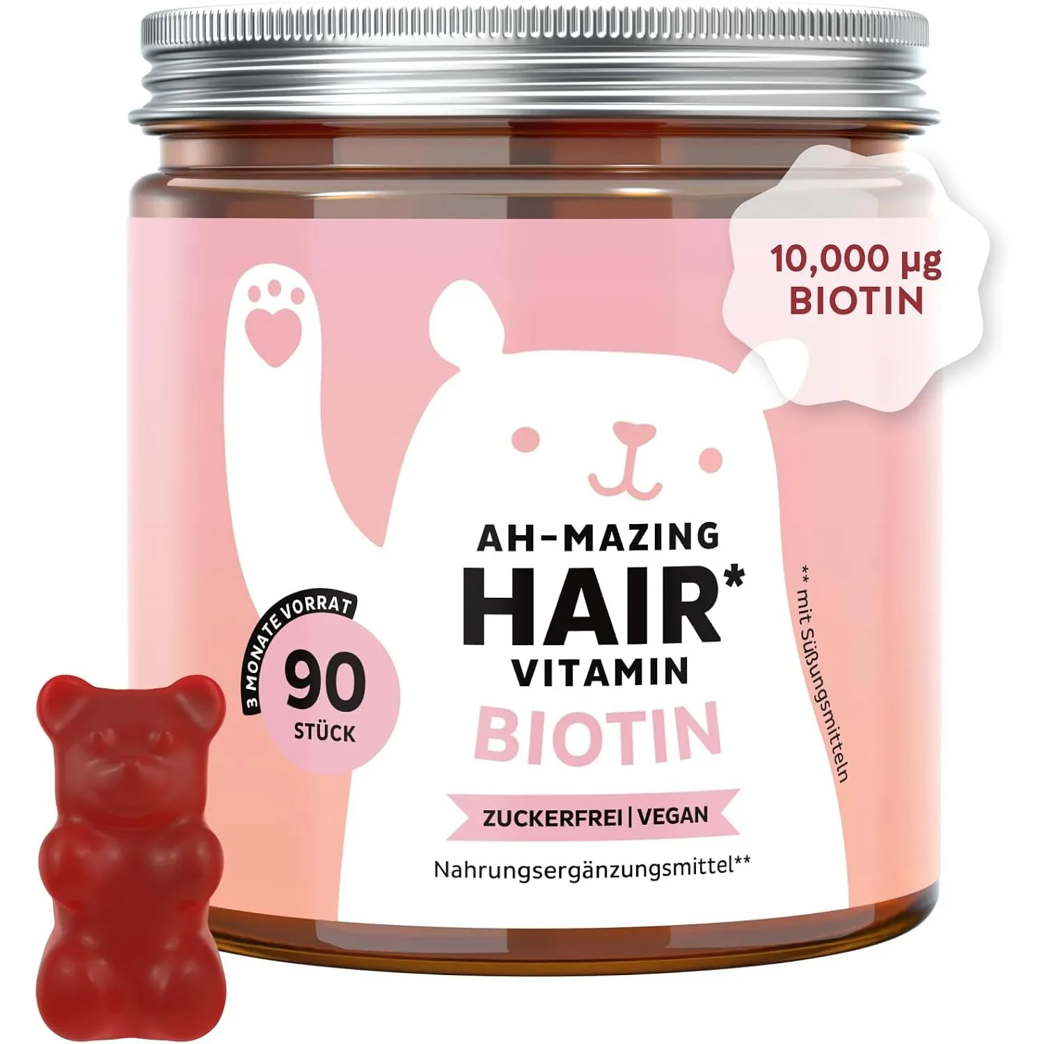 Bears with Benefits - Gummibärchen Biotin 10.000µg - Für Haare - 90 Stück