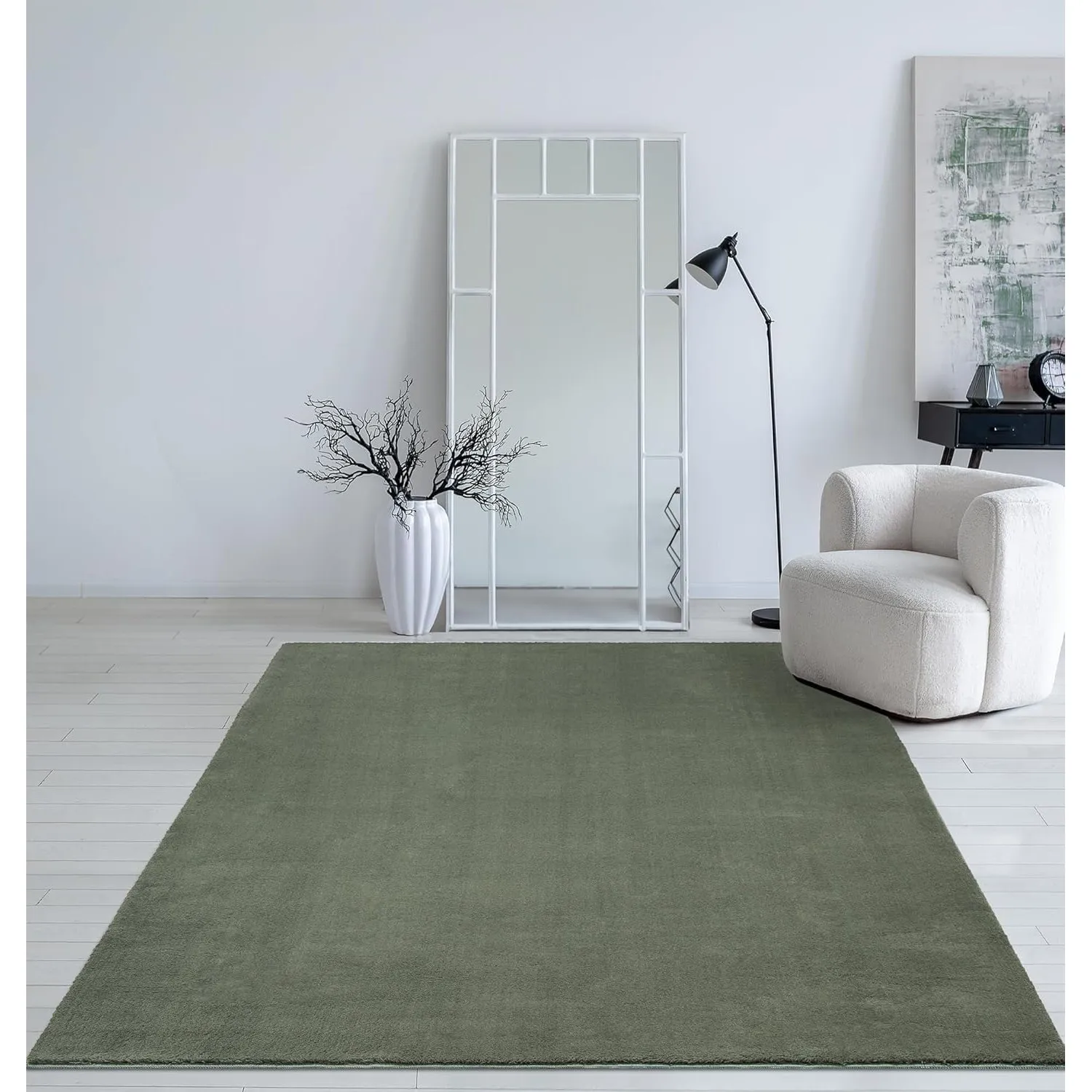 Mia´s Teppiche Taos – kuscheliger Kurzflor Teppich in Felloptik, super Soft & waschbar bis 30°C, mit Anti-Rutsch-Unters…