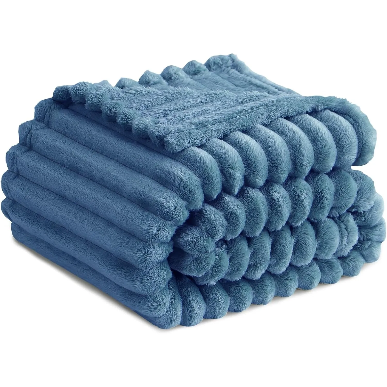 RUIKASI Kuscheldecke Flauschig Decke Himmelblau - 130x150cm Fleecedecke Sofadecke Couchdecke für Wohnzimmer Deko Tagesd…