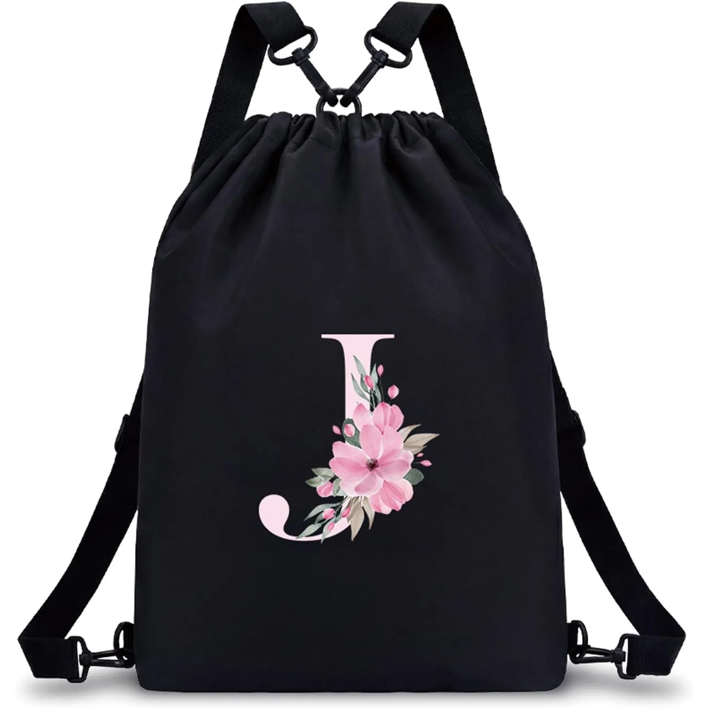 A-Z BAG Personalisierbarer Rucksack mit Blumen-Initial, 4-in-1 Sporttasche (Rucksack/Umhängetasche/Schulter-/Handtrage)…