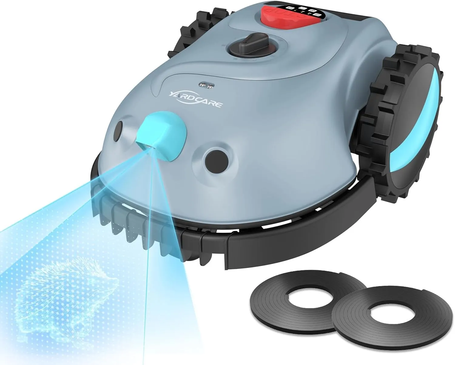 YARDCARE V100 Robotic Lawnmower without Boundary Cable, with Vision Navigation, Obstacle Avoidance (150 Types), with 4.…