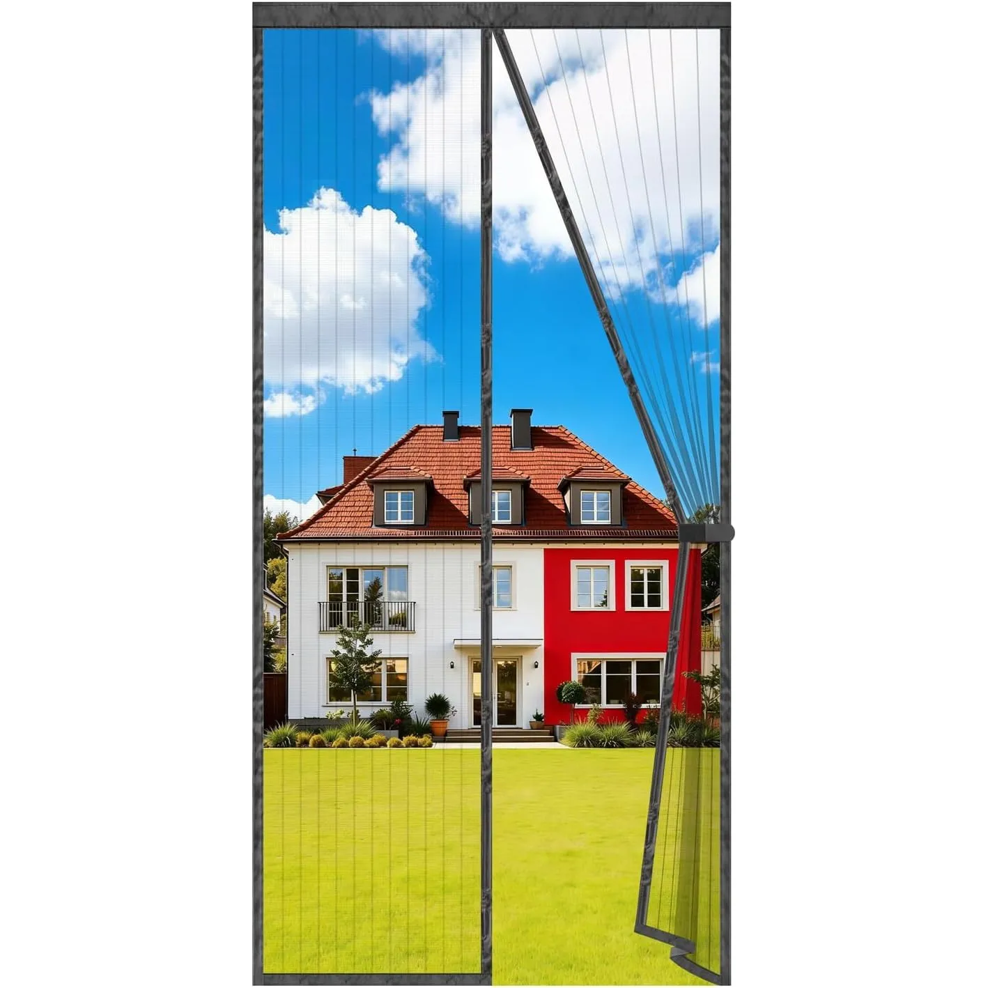 Auxmir Fliegengitter Balkontür Magnet, Insektenschutz Fliegenvorhang 160x220cm, Extra Starke Magnete, Verdickt Magnetvo…