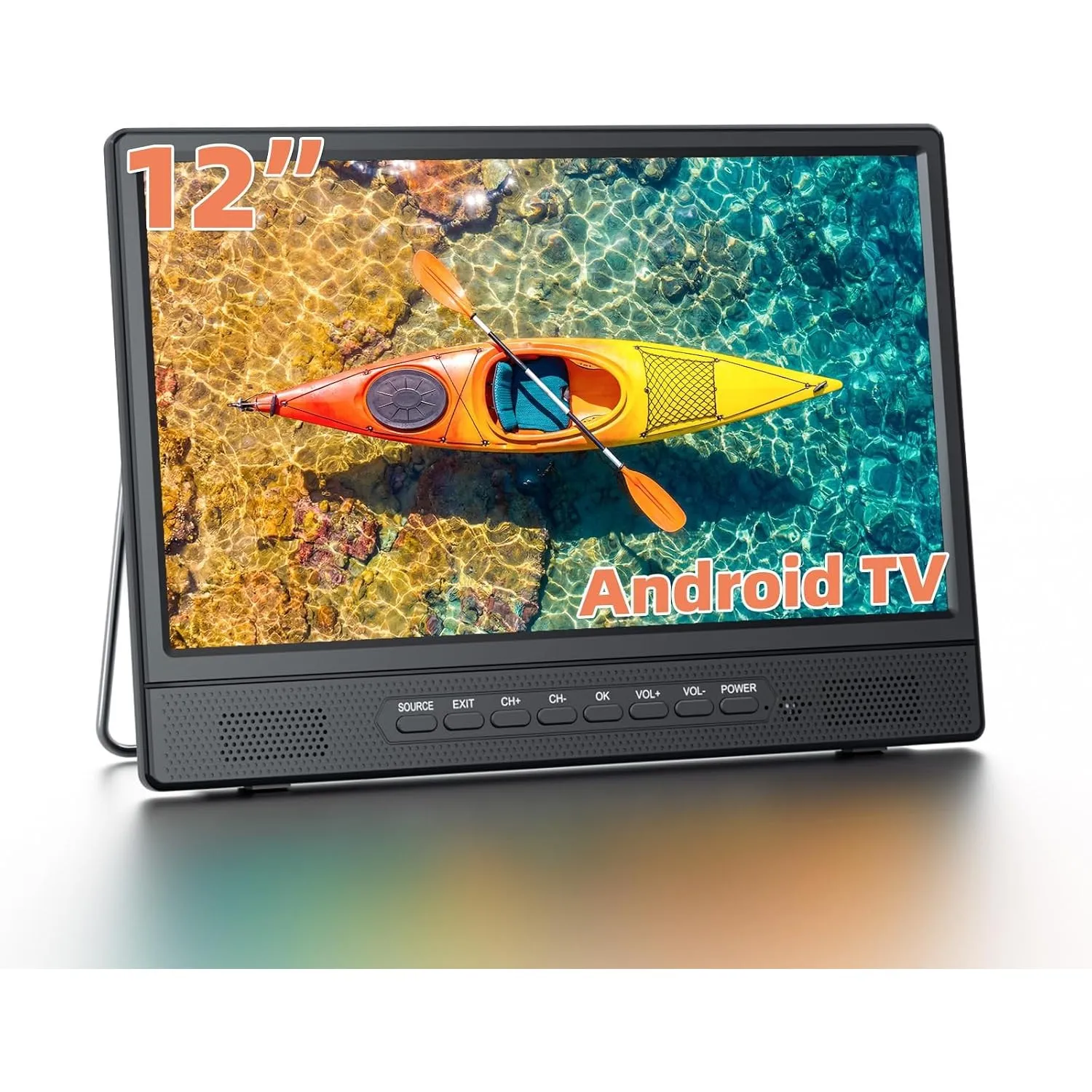 DESOBRY 12 Zoll Tragbarer Smart TV mit Android
