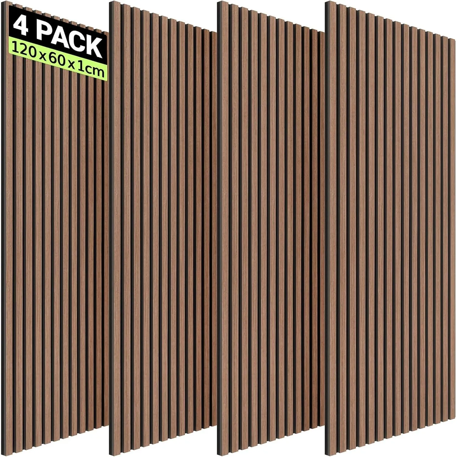TONOR 4 Stück 120x60 cm Akustikpaneele holz, 2,88m² Wandpaneele Holz Holzpaneele Wand, Paneele Wand für Wanddeko Wohnzi…