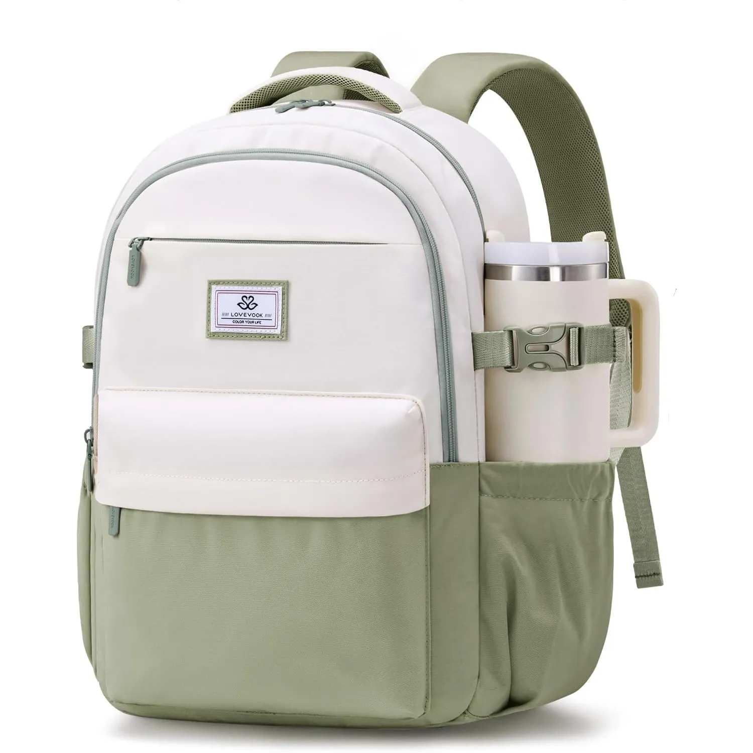 LOVEVOOK Schulrucksack Mädchen Teenager 15,6 Zoll Laptop Rucksack Damen