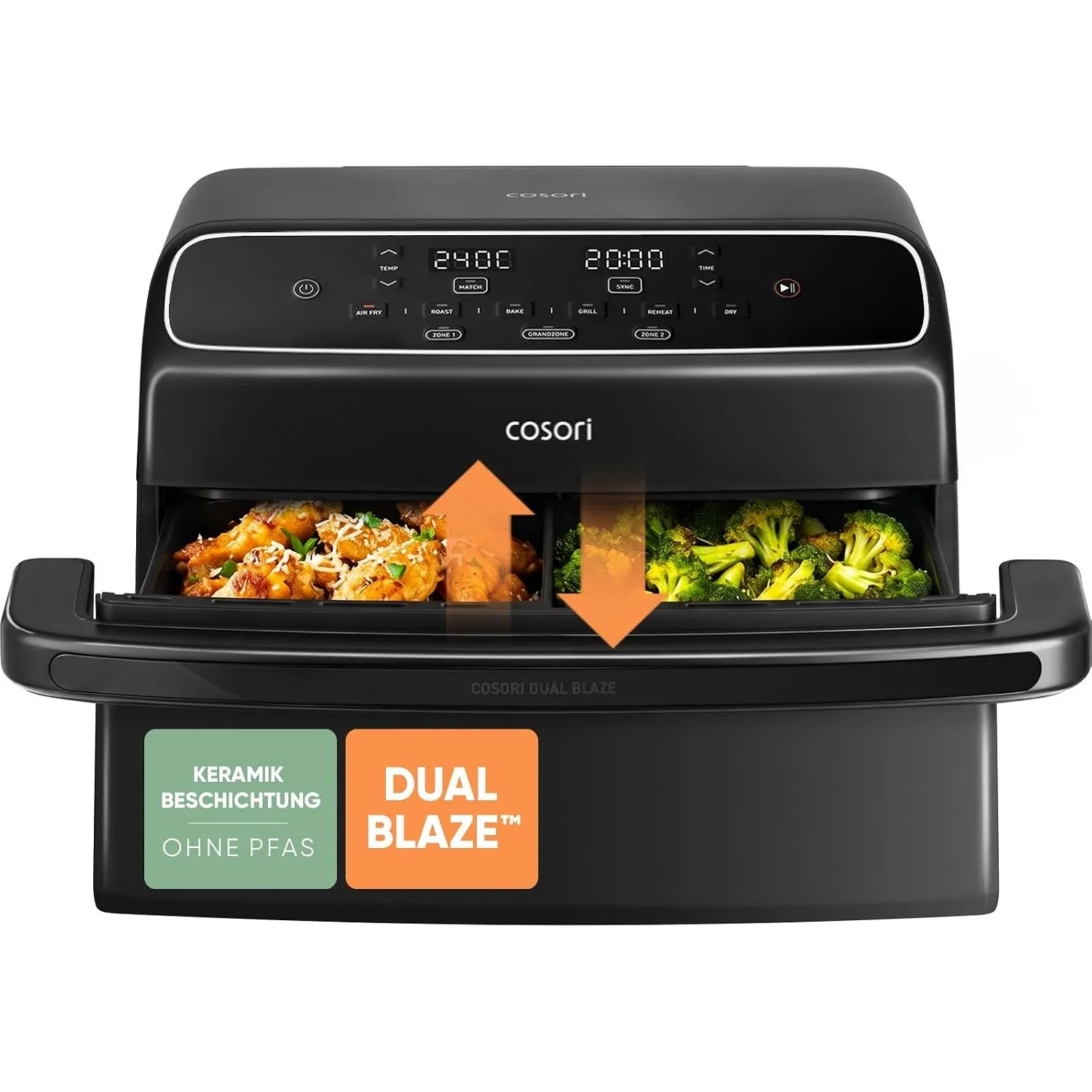 Cosori Airfryer, Neue Generation 2026, Dual Blaze Twinfry Compact, NTC Tech