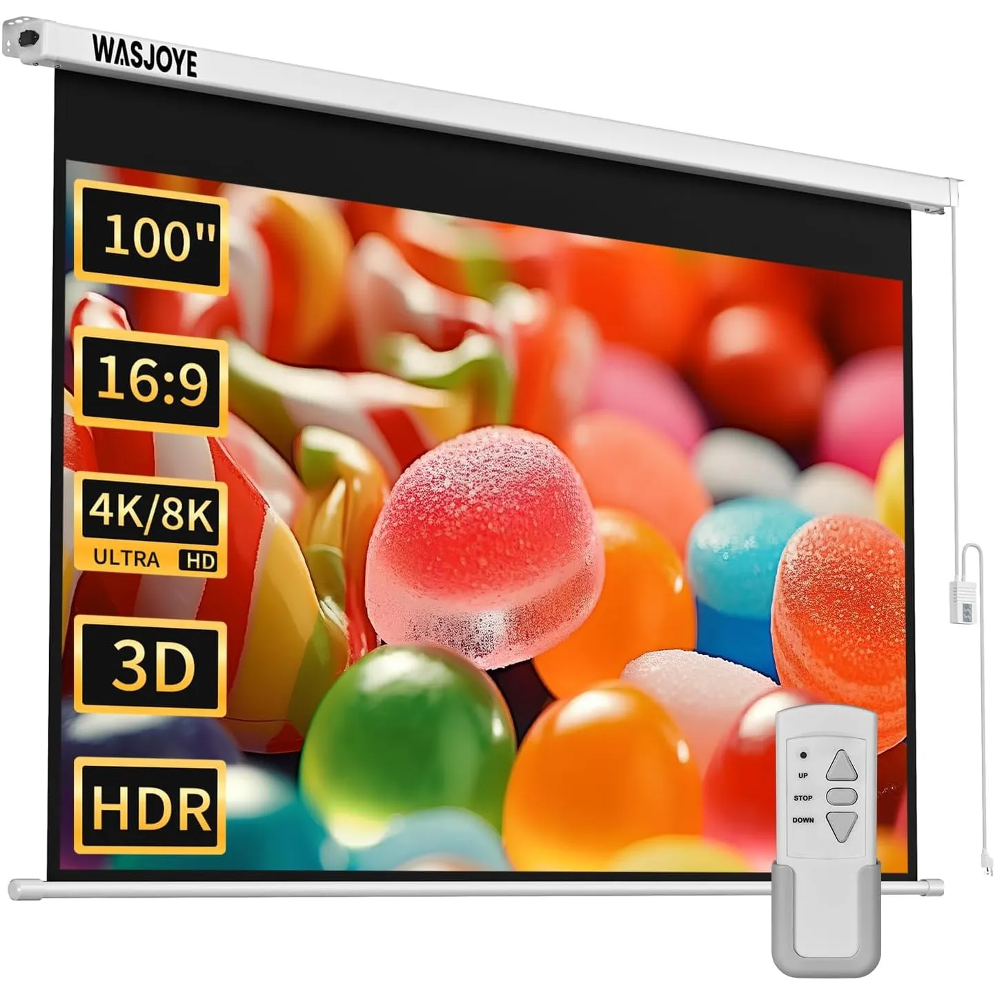 100" Leinwand Beamer Elektrisch Motorisierte Projector screen-250*7.5*7.5cm