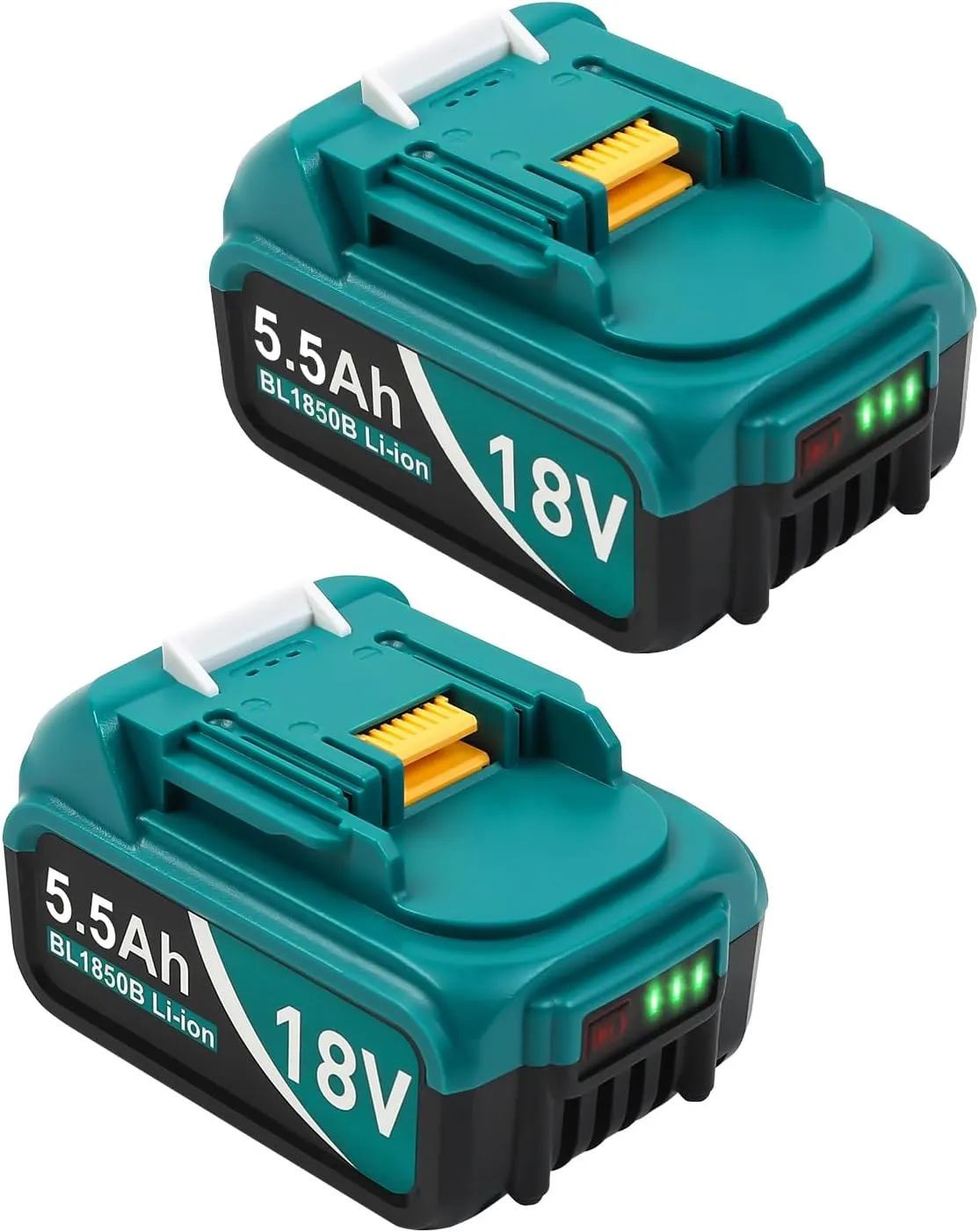 5500mAh 18 V Li-Ion Ersatzakku für Makita BL1855B BL1860B BL1860 BL1850B BL1850 BL1840 BL1830 BL1815 194205-3 LXT400(2 …