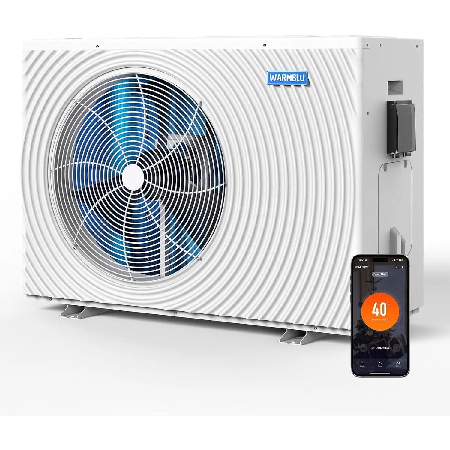H10 Inverter Pool-Wärmepumpe 10 kW | Poolheizung für Pools von 34-45 m³ | COP 16, >45% Energieersparnis, WLAN App-Steue…