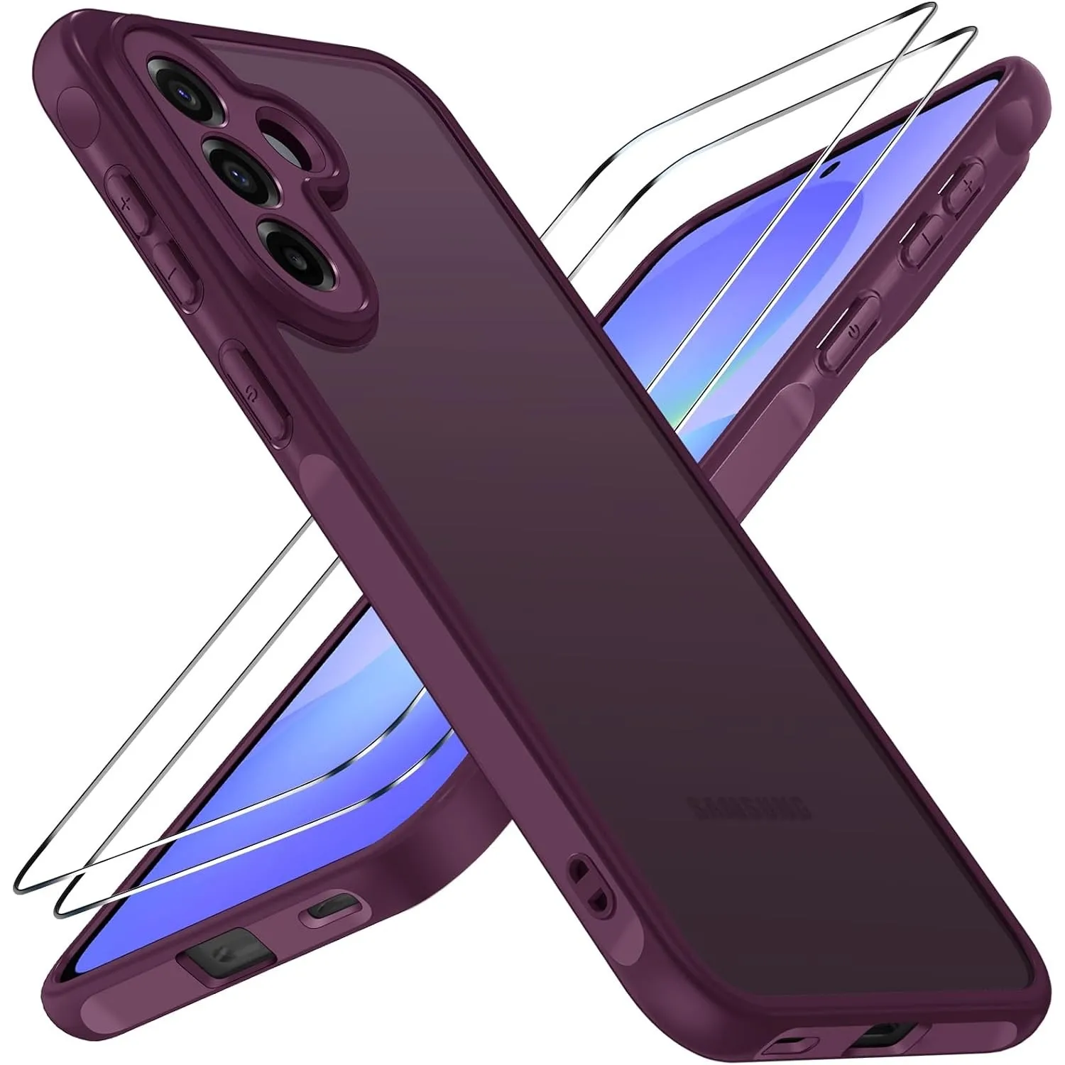 ivoler Hülle für Samsung Galaxy A57 5G mit 2 Stück Panzerglas, [Militärstandard] Stoßfest, [Kameraschutz] Handyhülle, M…