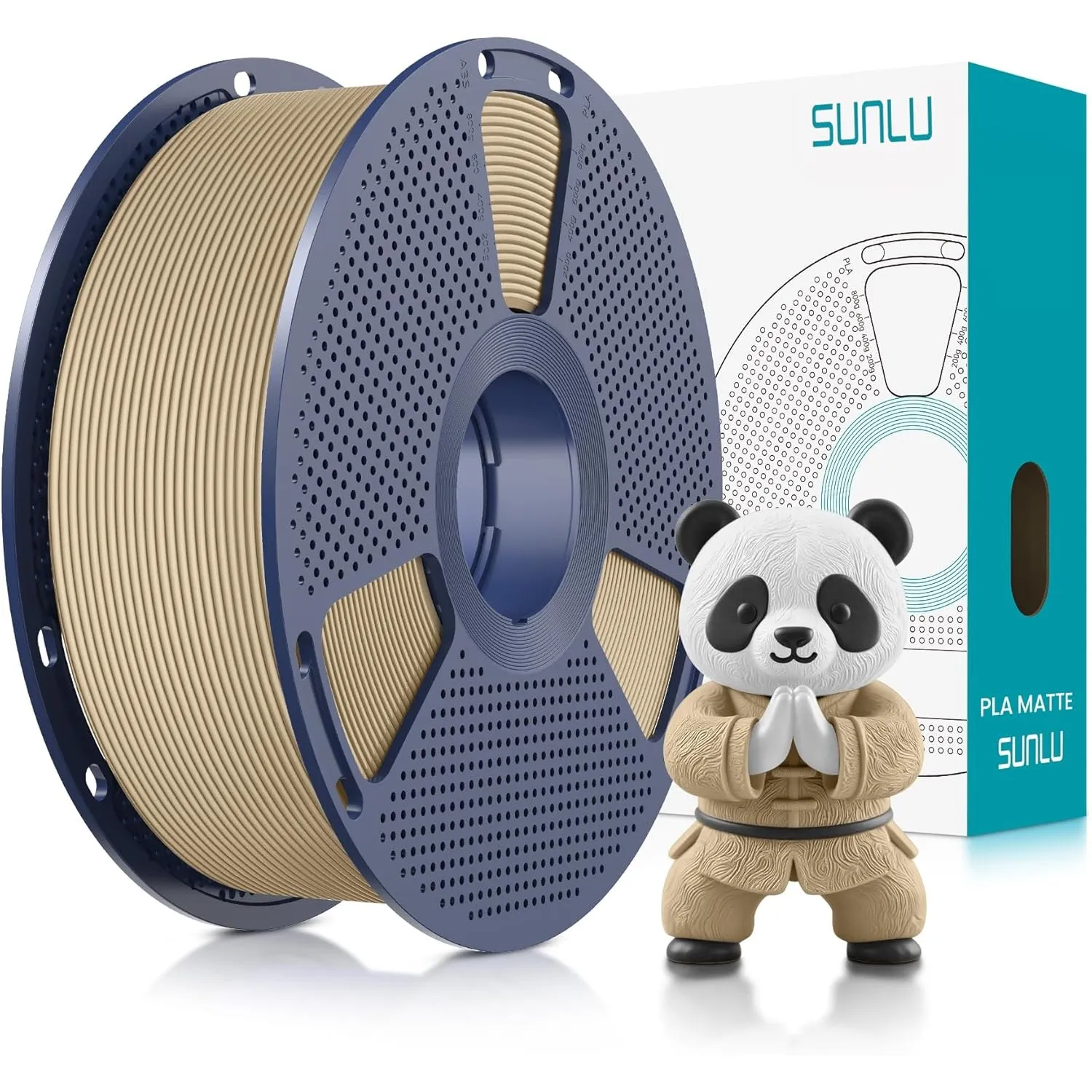 SUNLU Matte PLA Filament 1.75mm, 3D Drucker Filament mit Matter Oberfläche, Neatly Wound Filament, Einfach zu Bedienen,…