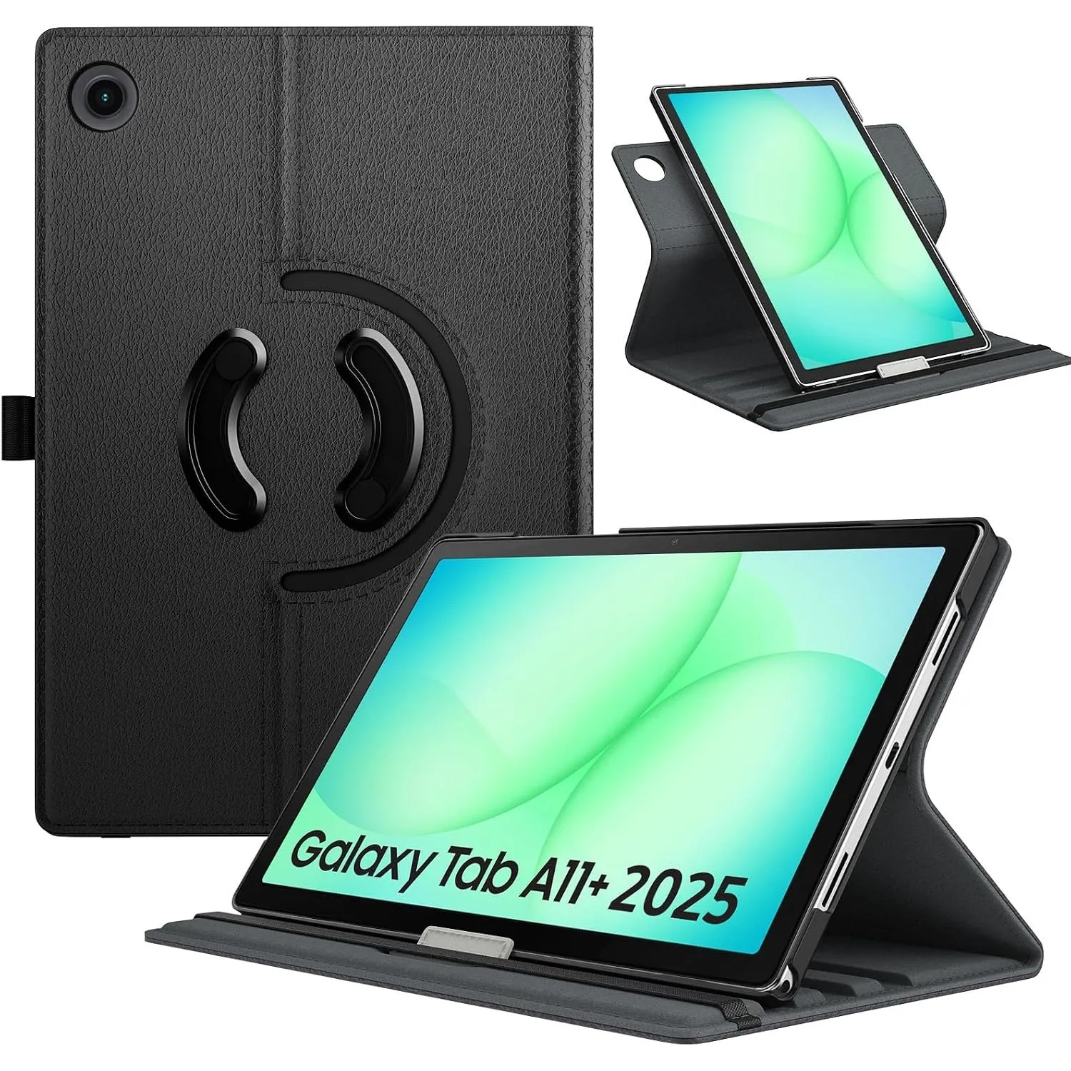 TiMOVO Drehbare Hülle für Samsung Galaxy Tab A11+/A11 Plus 11", Schwarz