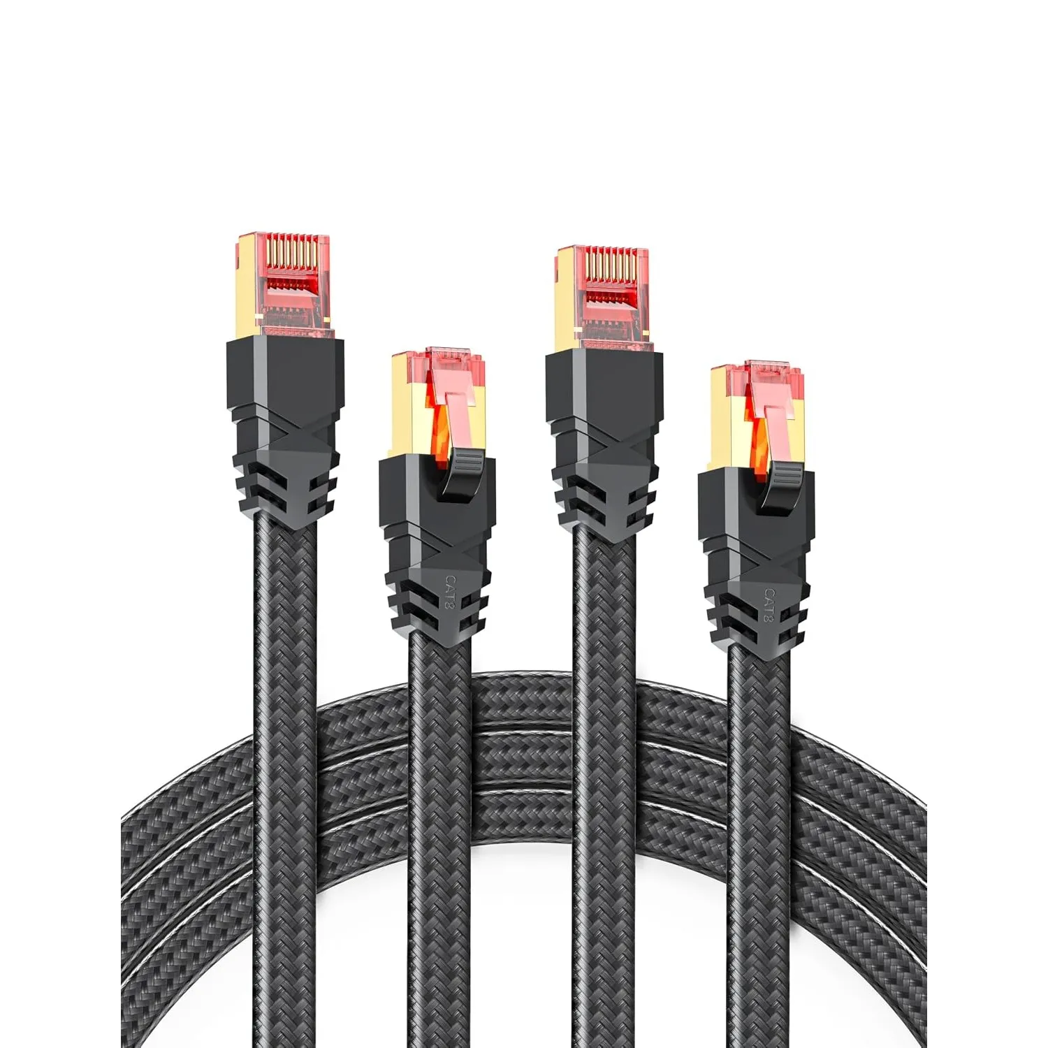 2 Stück CAT 8 Lan Kabel 3m,40Gbps Hochgeschwindigkeits mit RJ45 Stecker