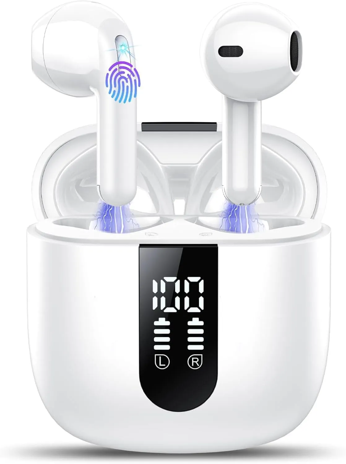 Bluetooth Headphones, In-Ear Headphones, Wireless Bluetooth 5.4 Wireless Headphones with 4 Mics, 2026 Wireless Headphon…
