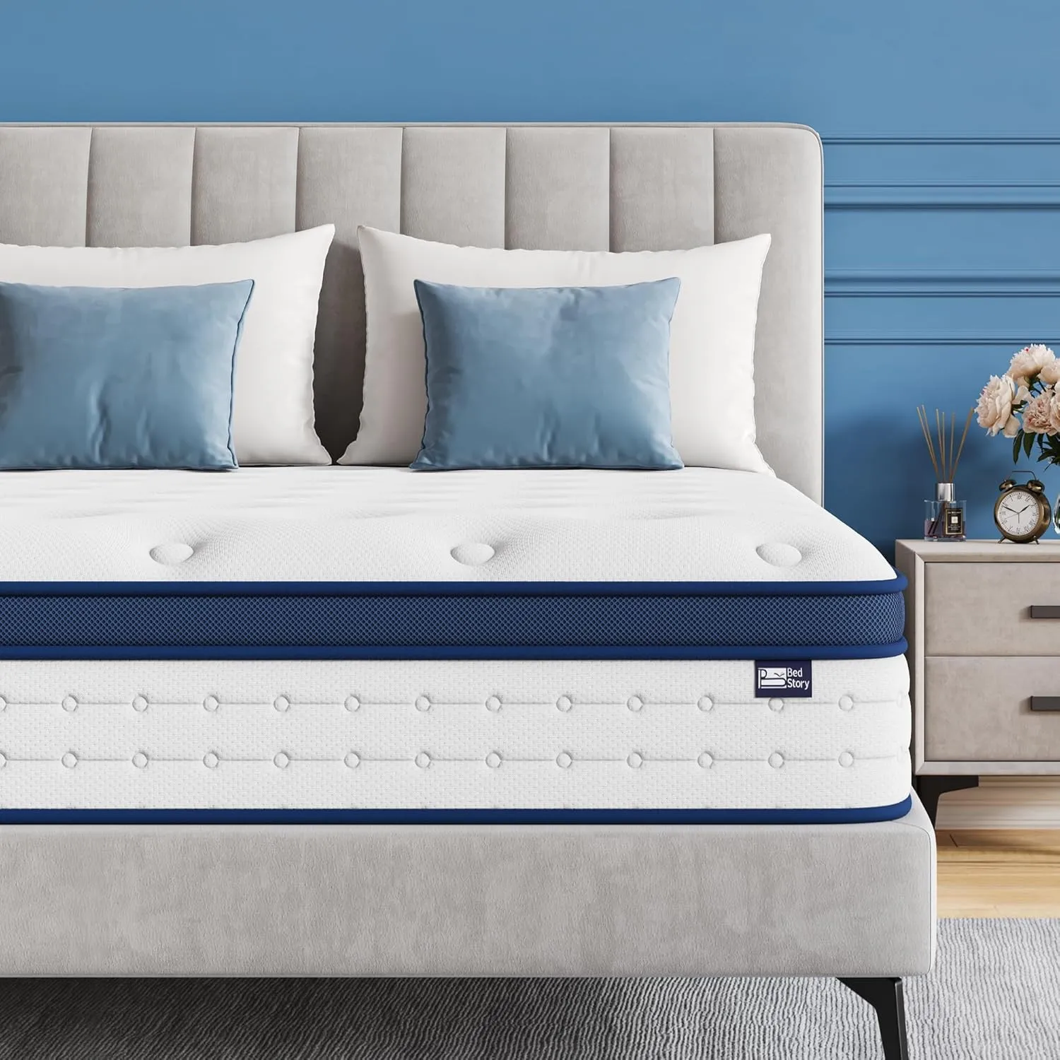 BedStory Matratze 160x200cm, 7-Zonen Taschenfederkernmatratze Höhe 20cm, H4 Härtegrad Matratze, Gedächtnisschaum und un…