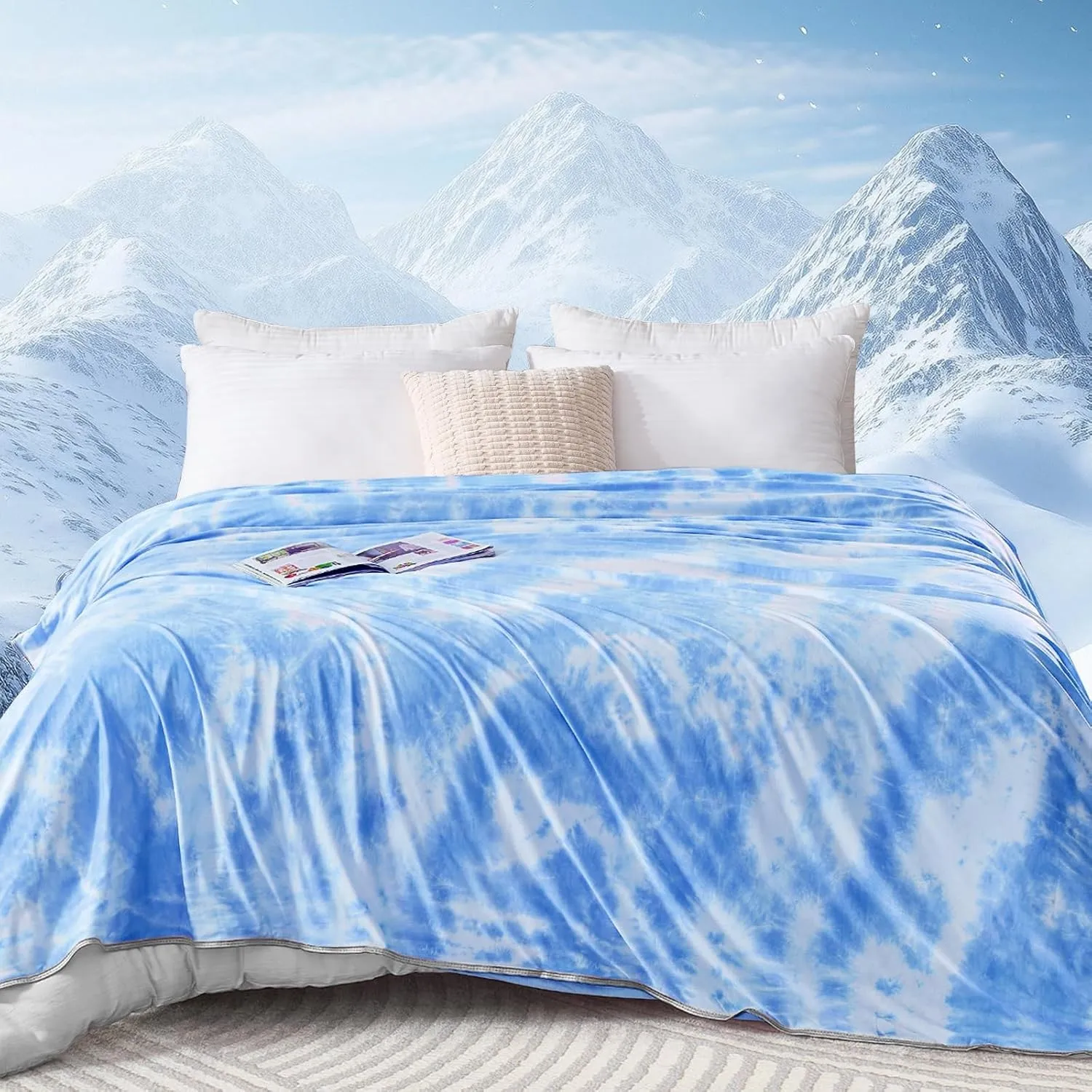 inhand Kühldecke 200 x 220 cm–Selbstkühlende Sommerdecke,Kühldecken zum Schlafen,leichte dünne Kühlende Decke für Mensc…