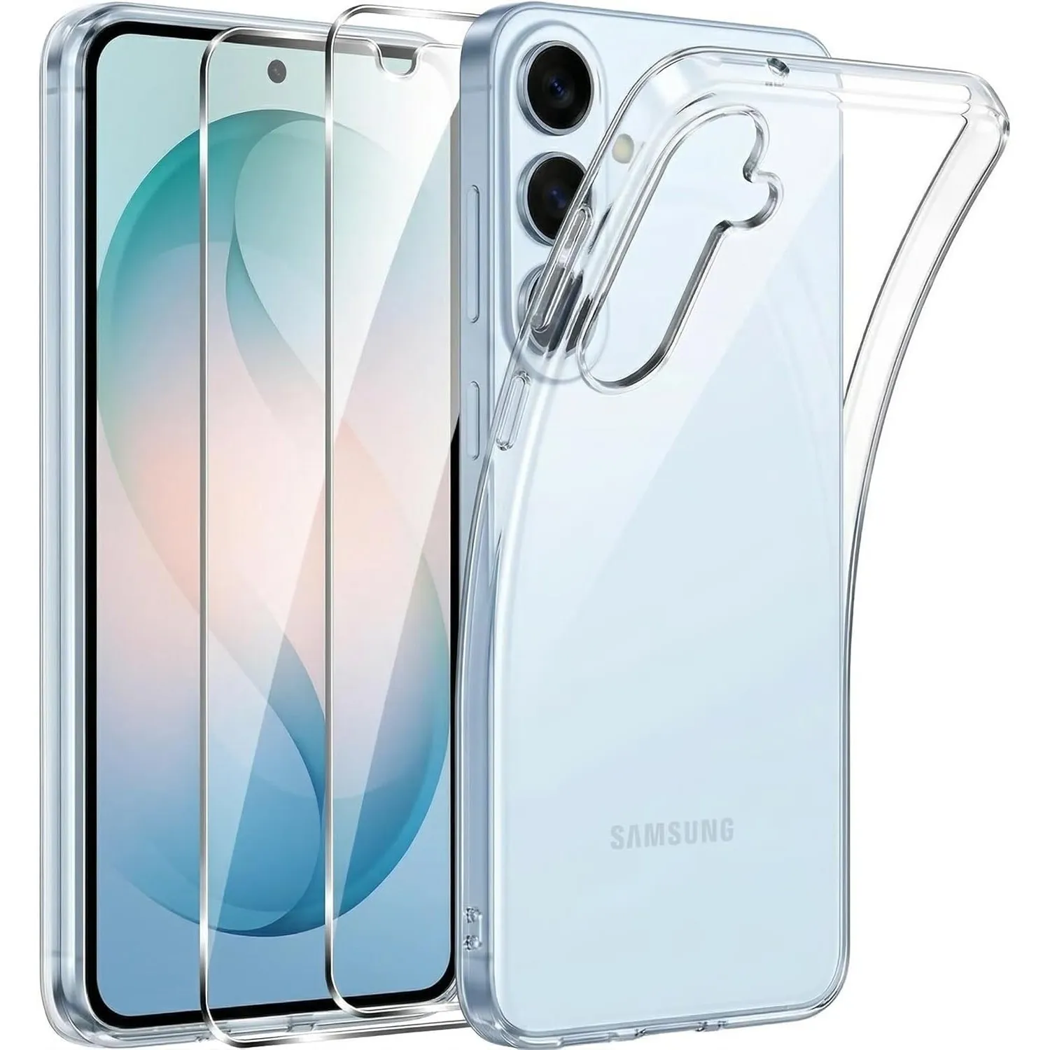 Oprimio 3 in 1 Hülle für Samsung S26 [2X Glas Schutzfolie] [1x Transparente Hülle] [Deutsche Material] [Ultra Dünn] Kla…