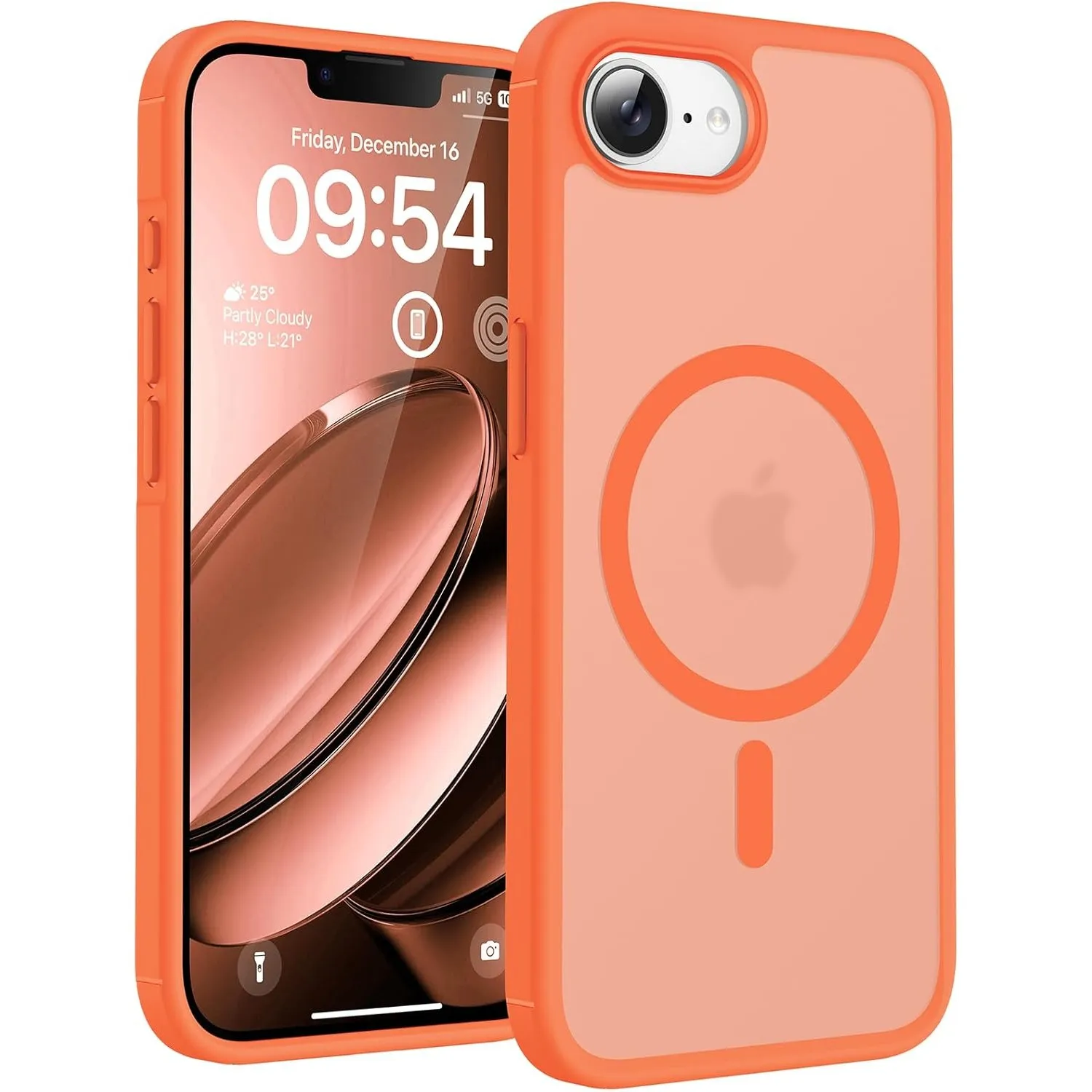 TOCOL für iPhone 17e Hülle, Kompatibel mit MagSafe, Orange