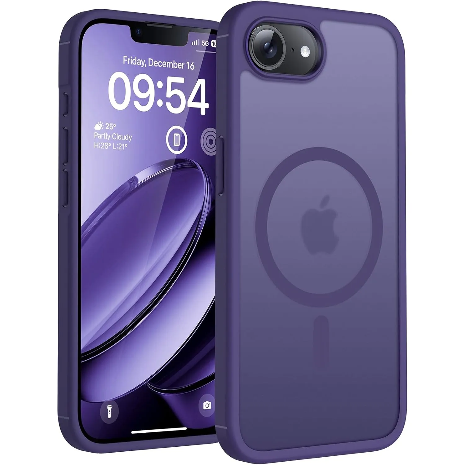 TOCOL für iPhone 17e Hülle, Kompatibel mit MagSafe, Dunkellila