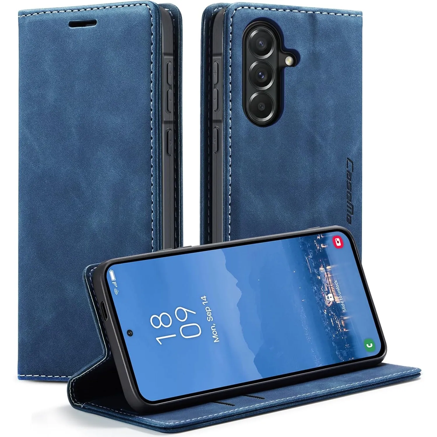 KZB für Samsung Galaxy A57 5G Hülle, Magnet Leder Klapphülle Stoßfest | Retro PU Leder, 2 Kartenfach, Standfunktion, Sc…