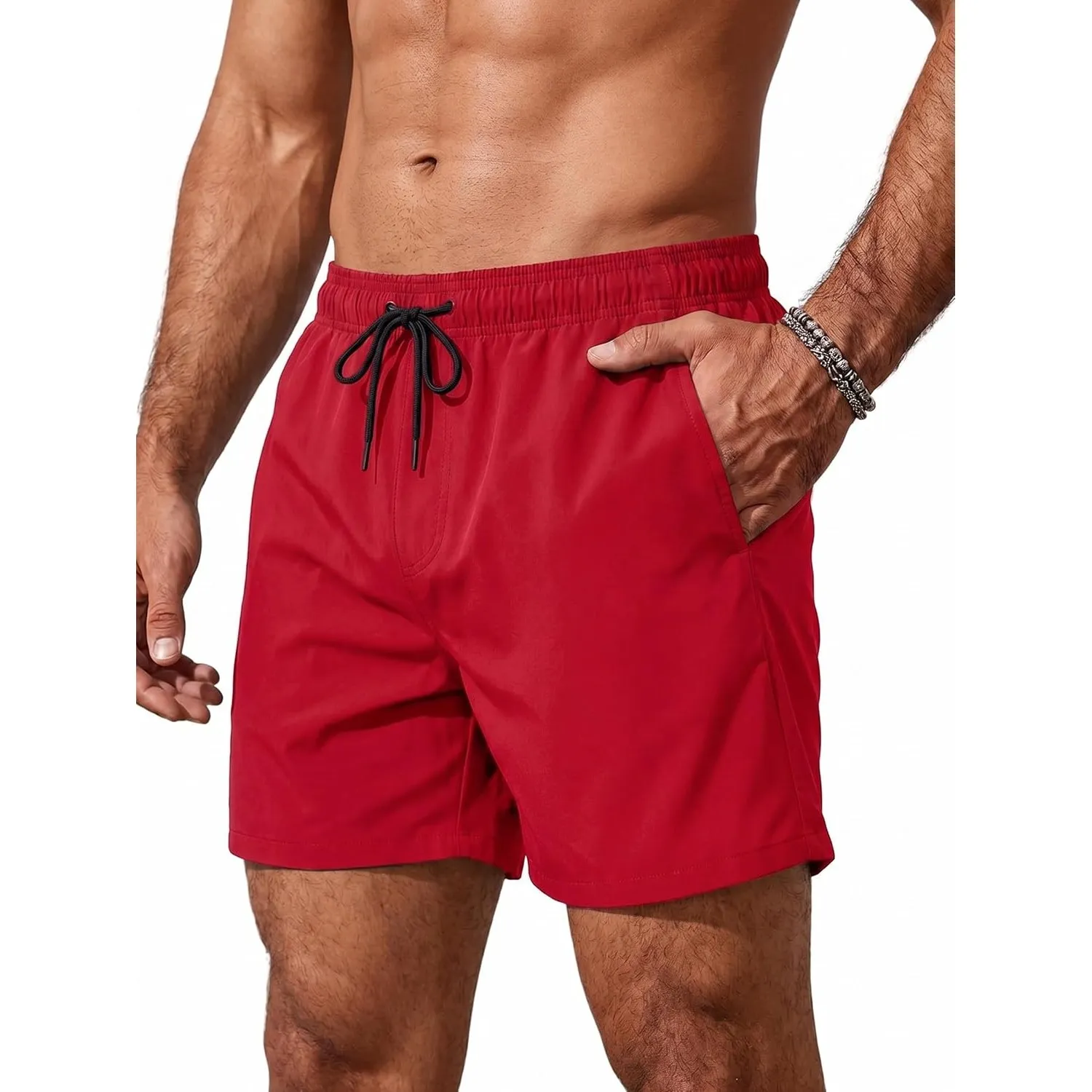 Runcati Badehose Herren Badeshorts Männer Schwimmhose | Schnelltrocknend Mesh-Futter Reißverschlusstasche Strand Sport …