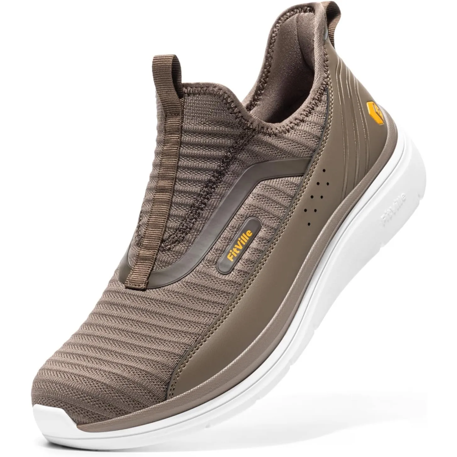 FitVille Slip On Walkingschuhe Herren Extra Weit Schlupfschuhe Leichte Slipper Sportschuhe Sneaker Bequeme Turnschuhe S…