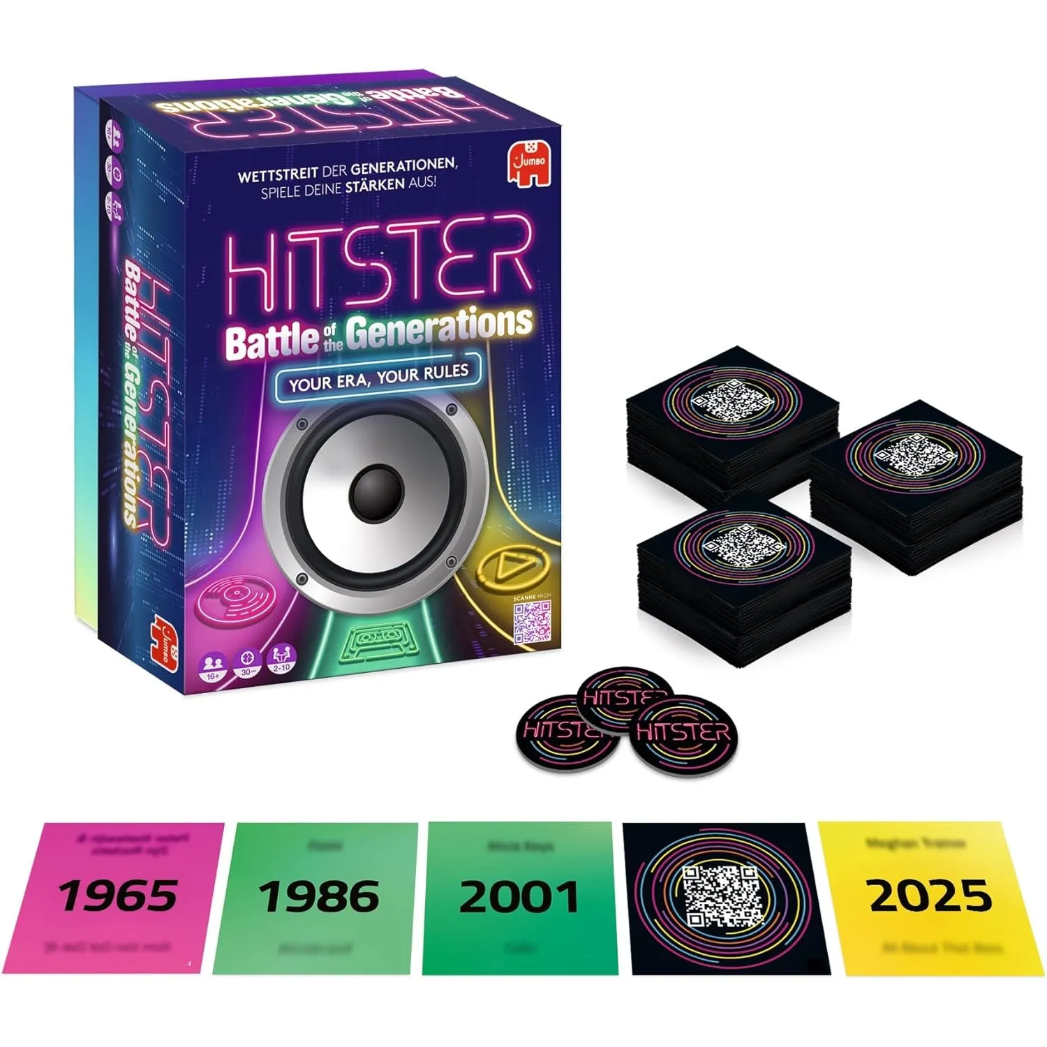 Hitster Battle of the Generations - Musik Party Brettspiel für Erwachsene