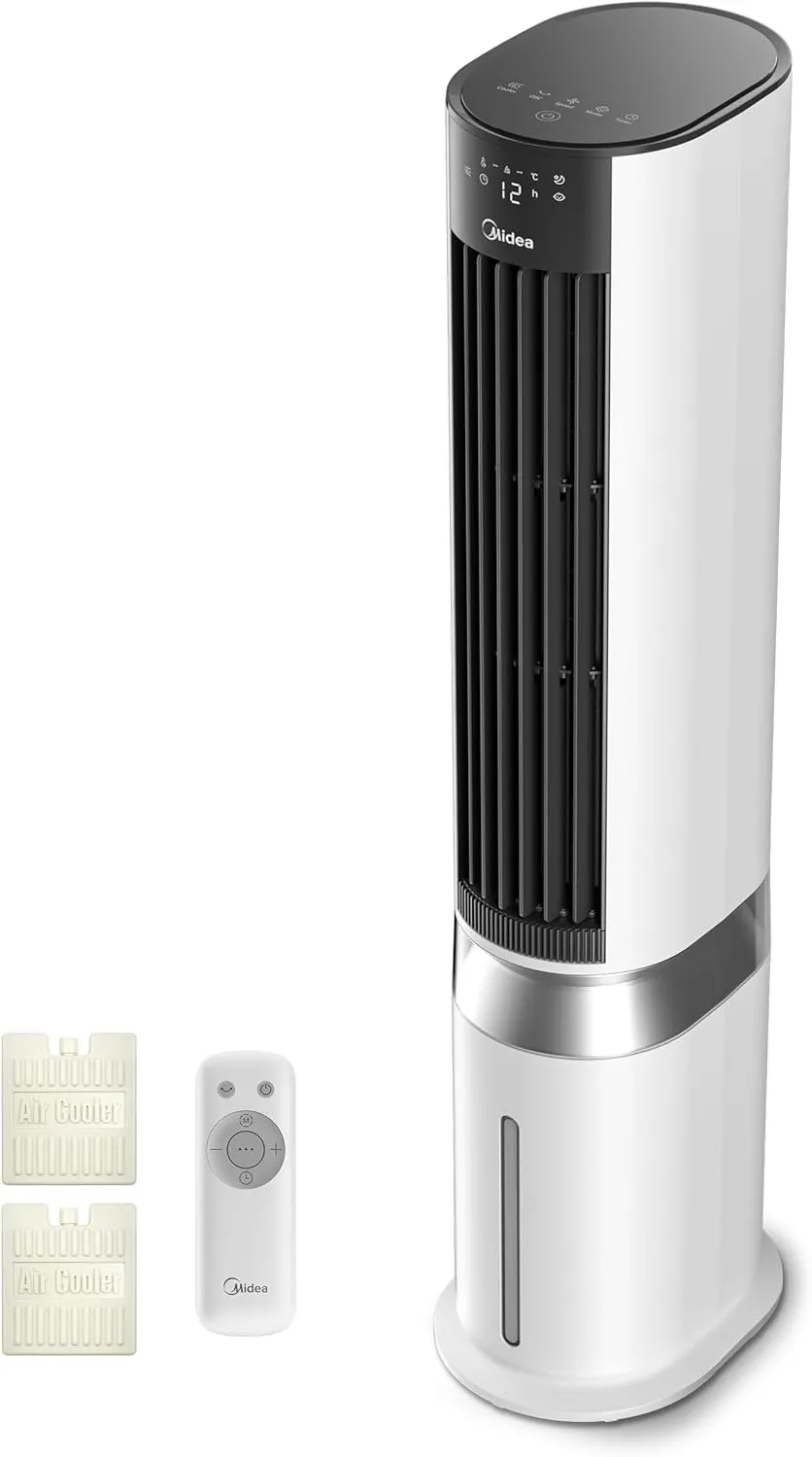 Midea Air Cooler with Water Cooling, Mobile Air Conditioning with 7 L Water Tank, 2000 m³/h Airflow, Sensicool Smart Te…