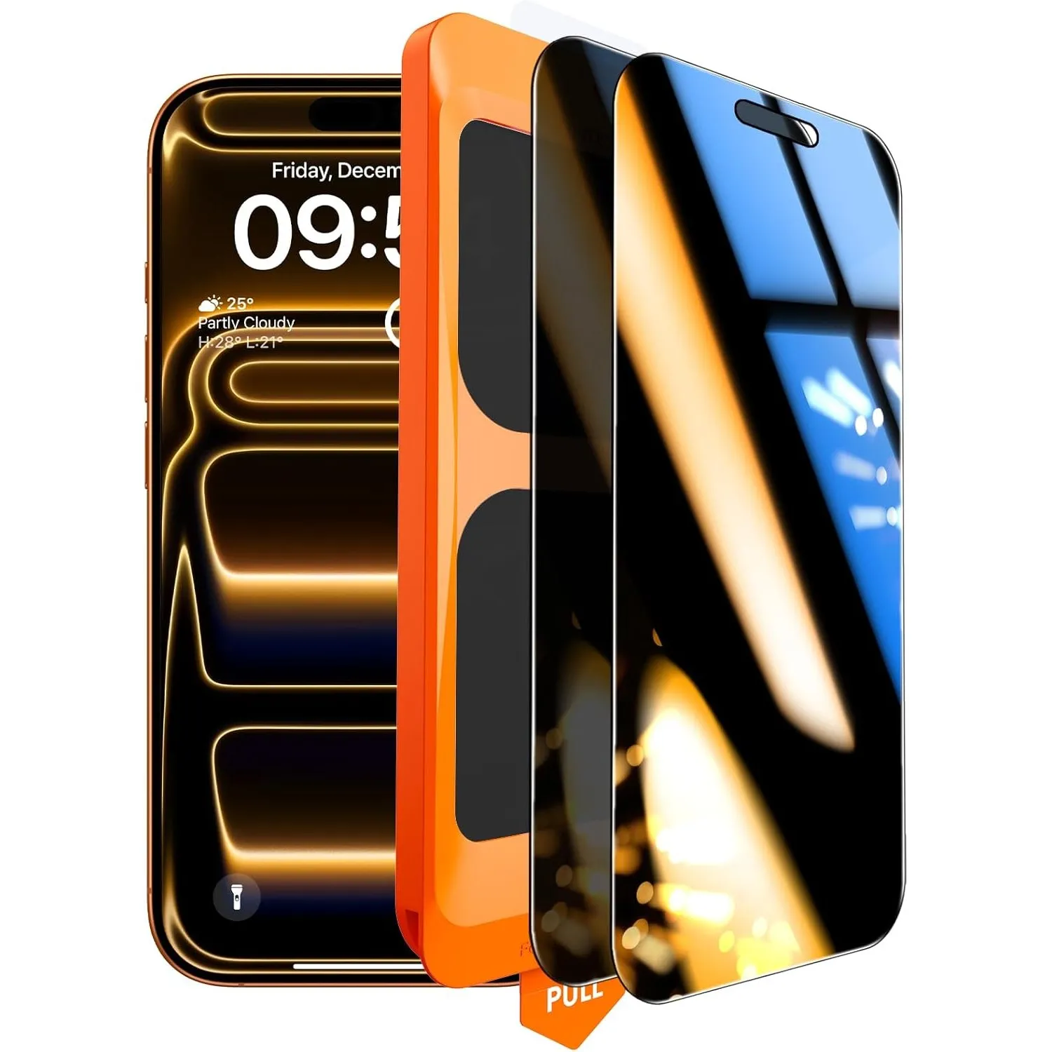 TOCOL für iPhone 17 Pro Max für Panzerglas Sichtschutz, Einfache Montage