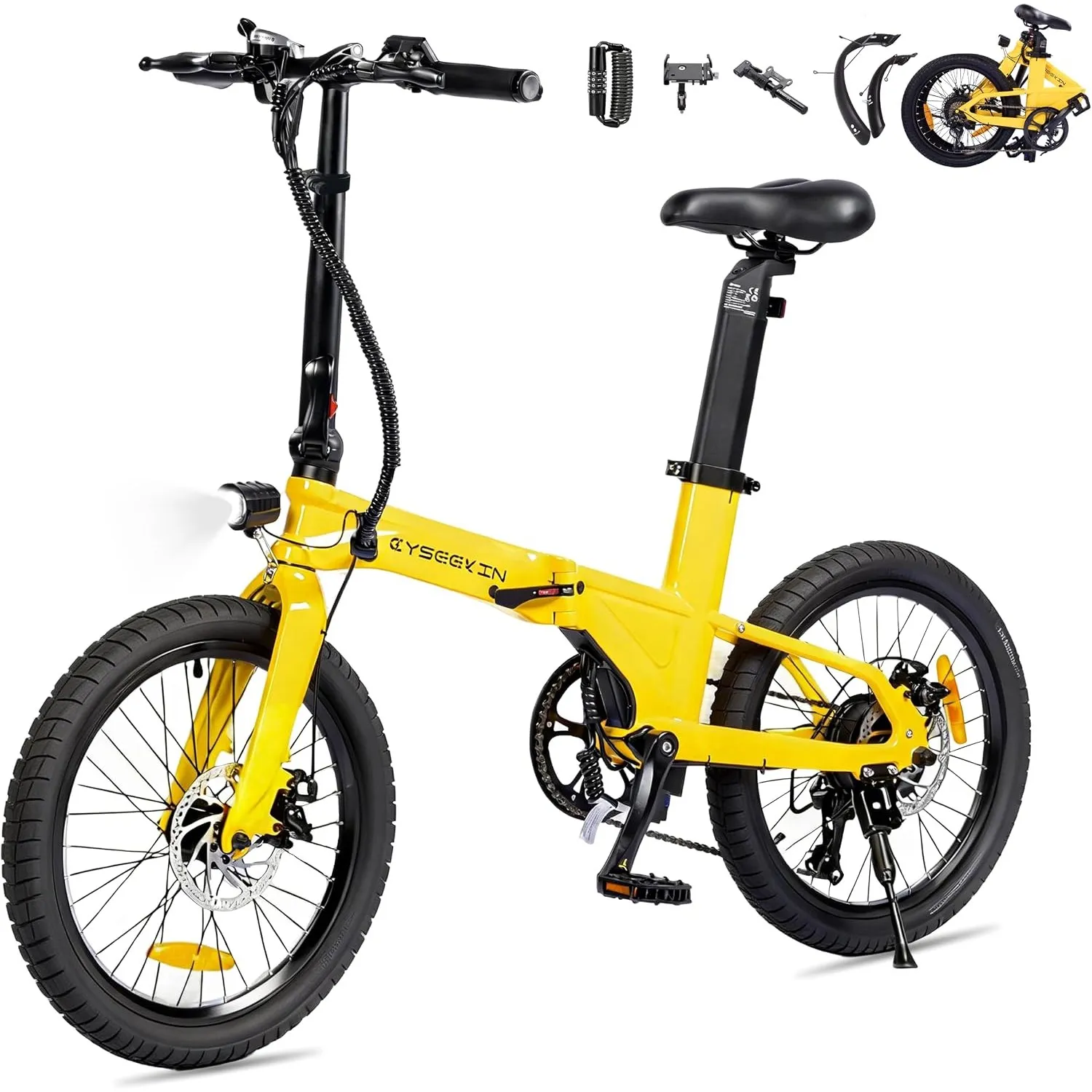 C10 E-Bike Klapprad 20 Zoll, Nur 18,6kg leicht, 250W Motor 345,6Wh Akku Ebike mit 7-Gang, bis 100km Reichweite 25km/h P…