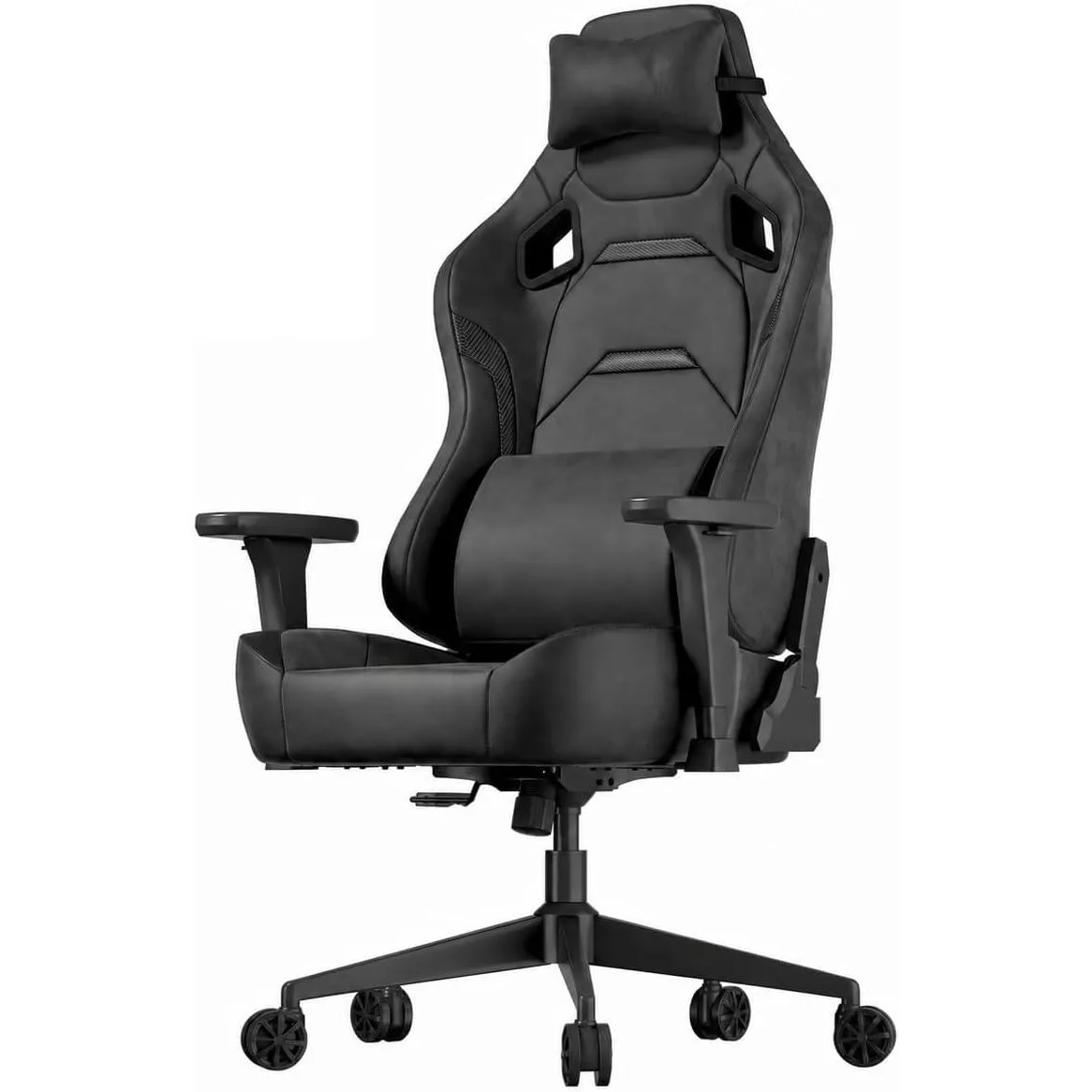 JUMMICO Veloursleder Gaming Stuhl,Bürostuhl Ergonomisch mit 3D Armlehnen,Schreibtischstuhl mit Wider Backrest for Gamin…