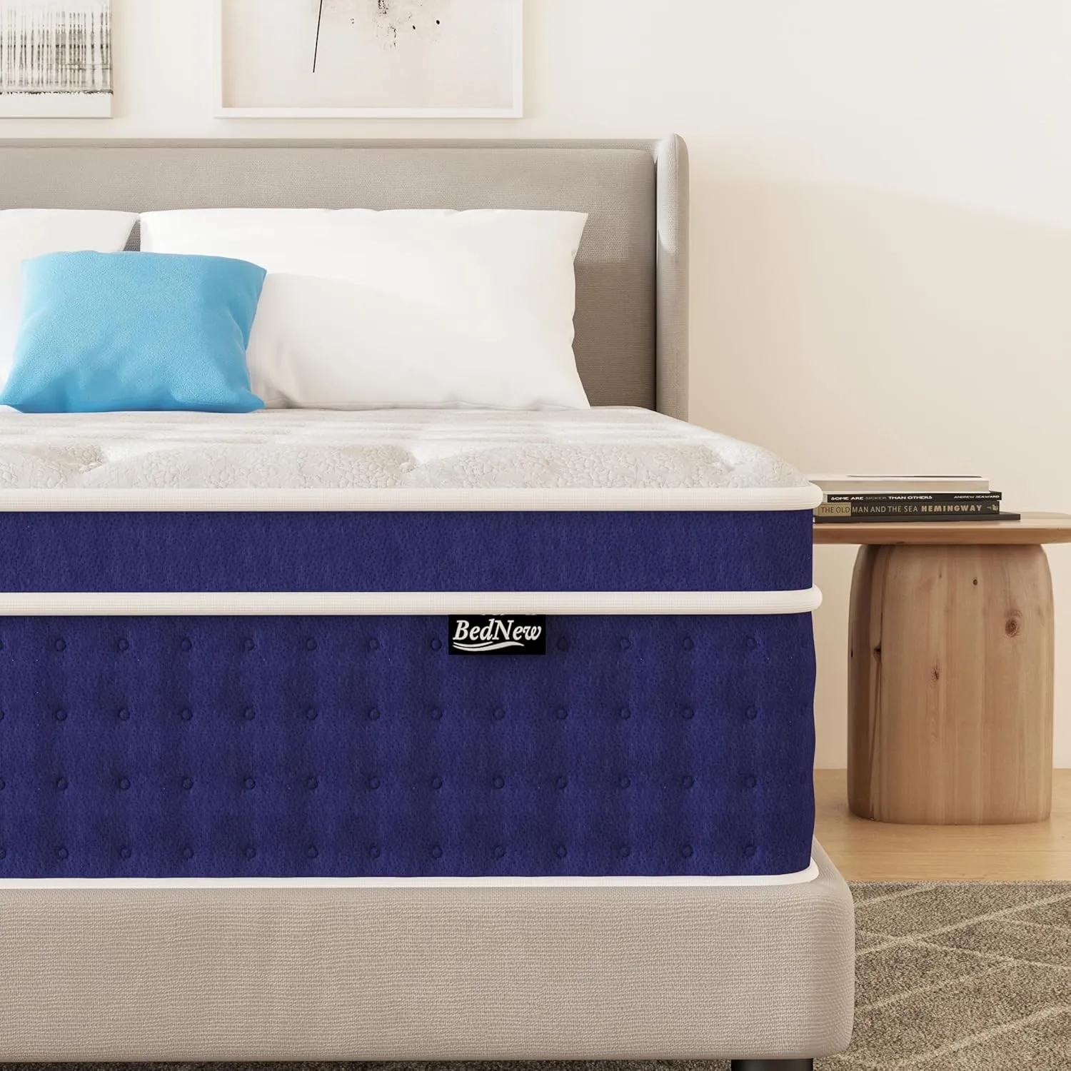 Matratze 30.5cm, Federkernmatratze H3, 7-Zonen Orthopädische Taschenfederkernmatratze mit Comfort Memory-Schaum Schicht…