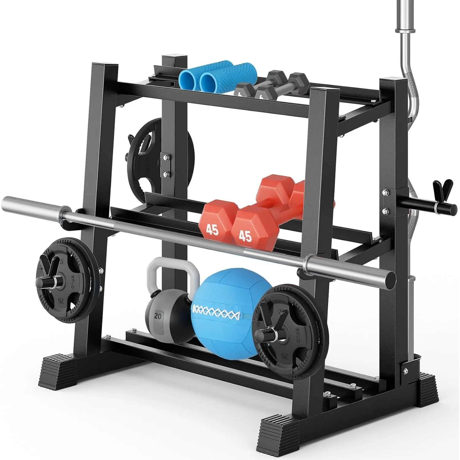 Dripex 3/5 Ebenen hantelständer kurzhanteln, Passend zu Hanteln, Kettlebells, Langhanteln, Max.500kg Einstellbar hantel…