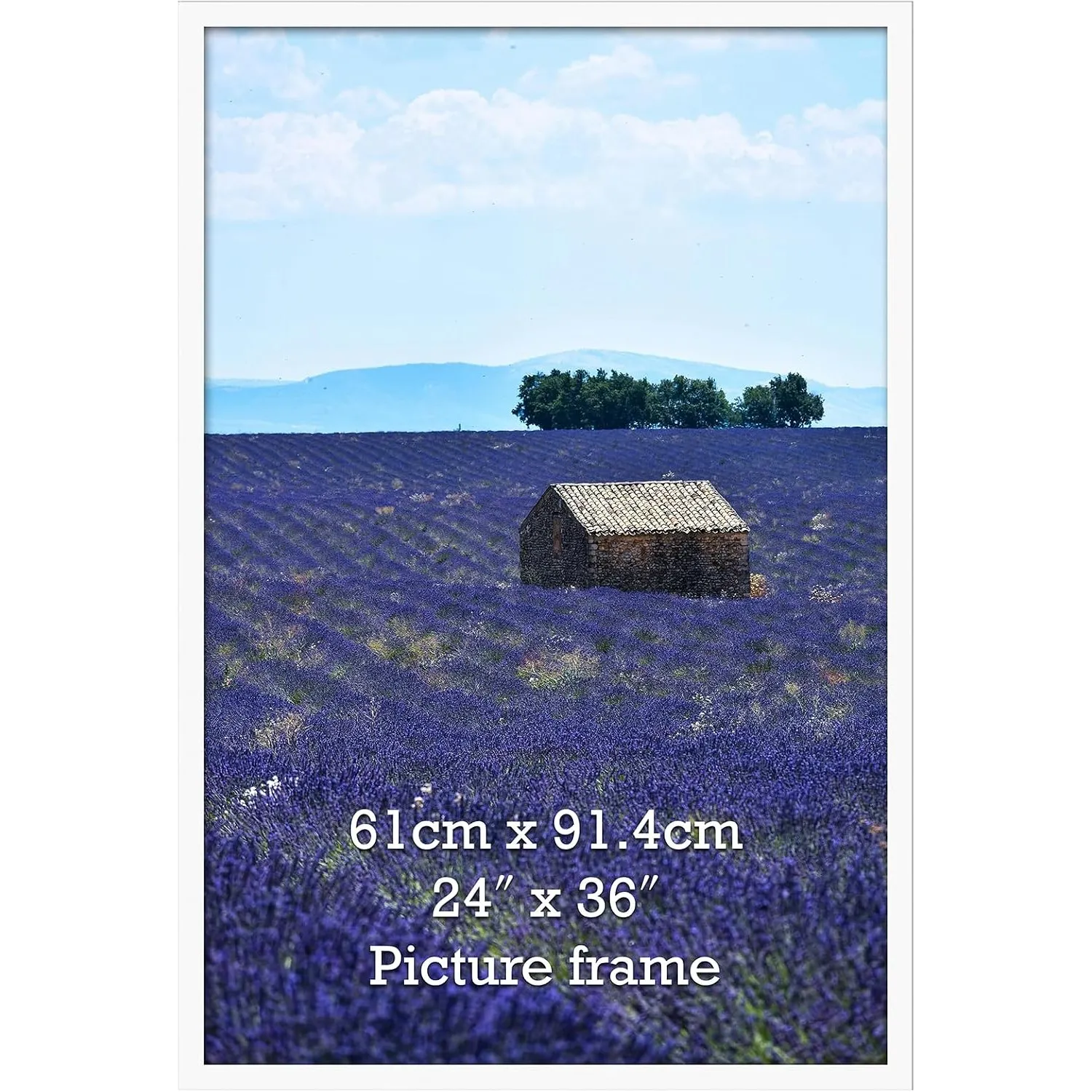 Bilderrahmen 61 x 91,5 cm 1 Stück weißer Fotorahmen, geeignet für 91,5 x 61 cm Fotos, Poster und Kunstwerke, passend zu…