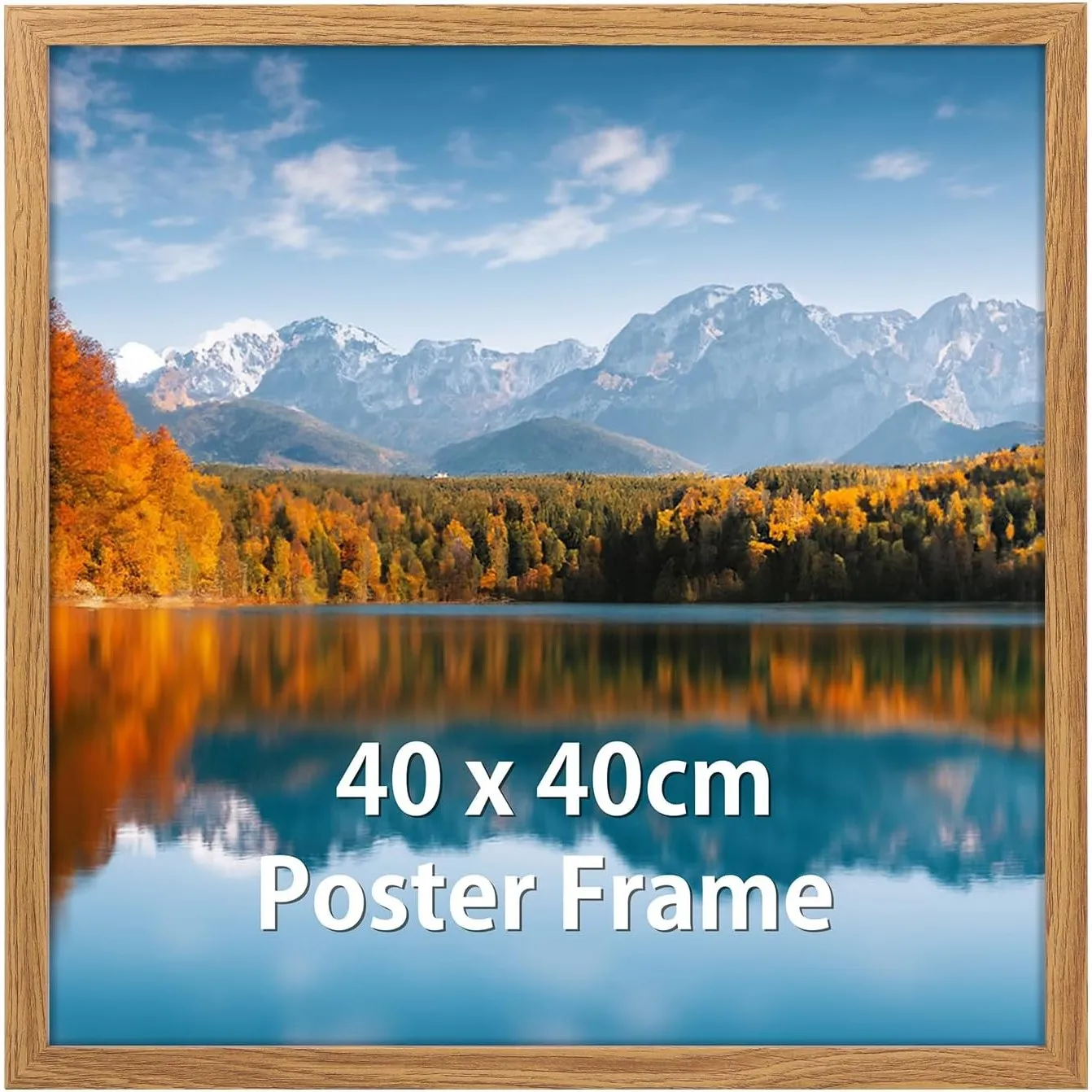 Bilderrahmen 40x40 cm Holzoptik MDF Fotorahmen