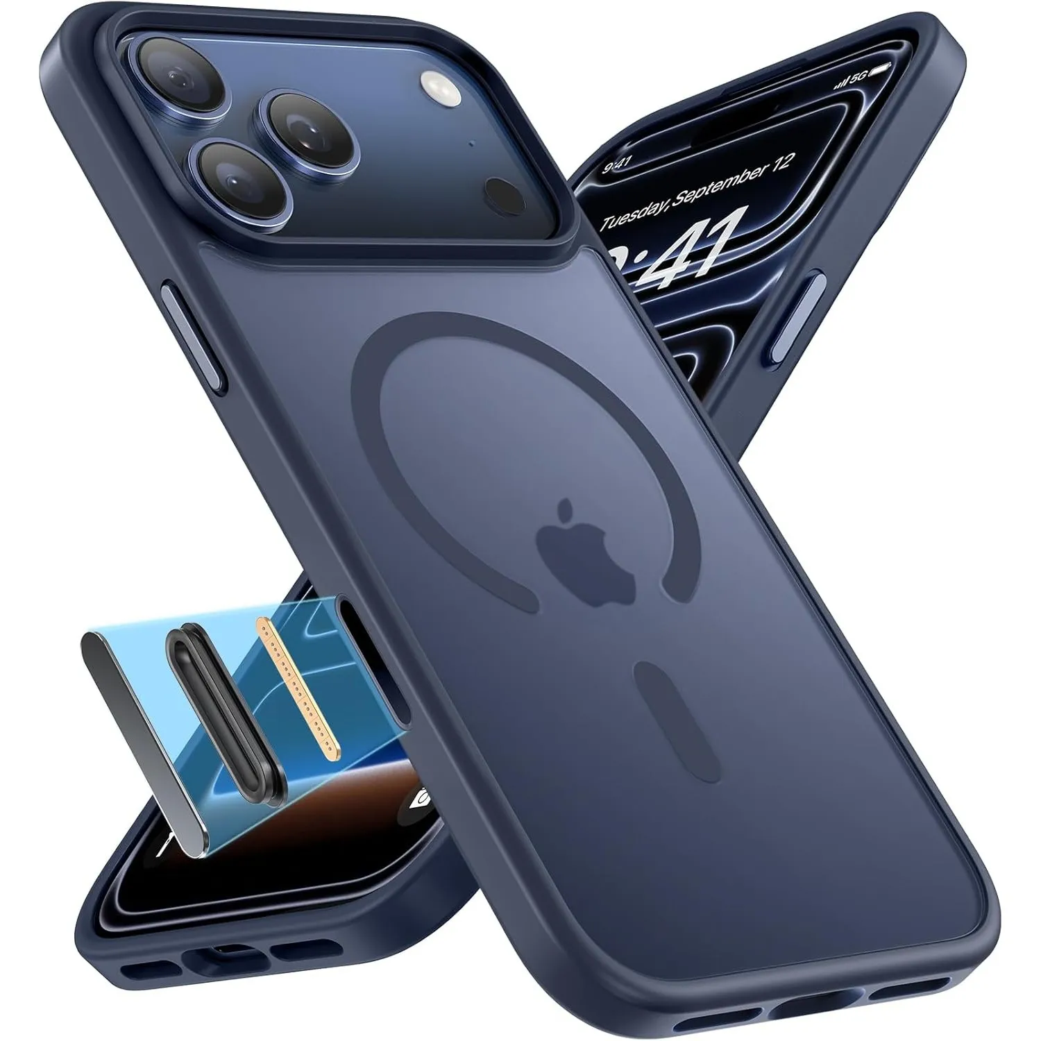 Miracase für iPhone 17 Pro Max Hülle für Magsafe[mit Kamerasteuerung] TOP Militärschutz Stoßfest Kratzfest mit Samtiger…