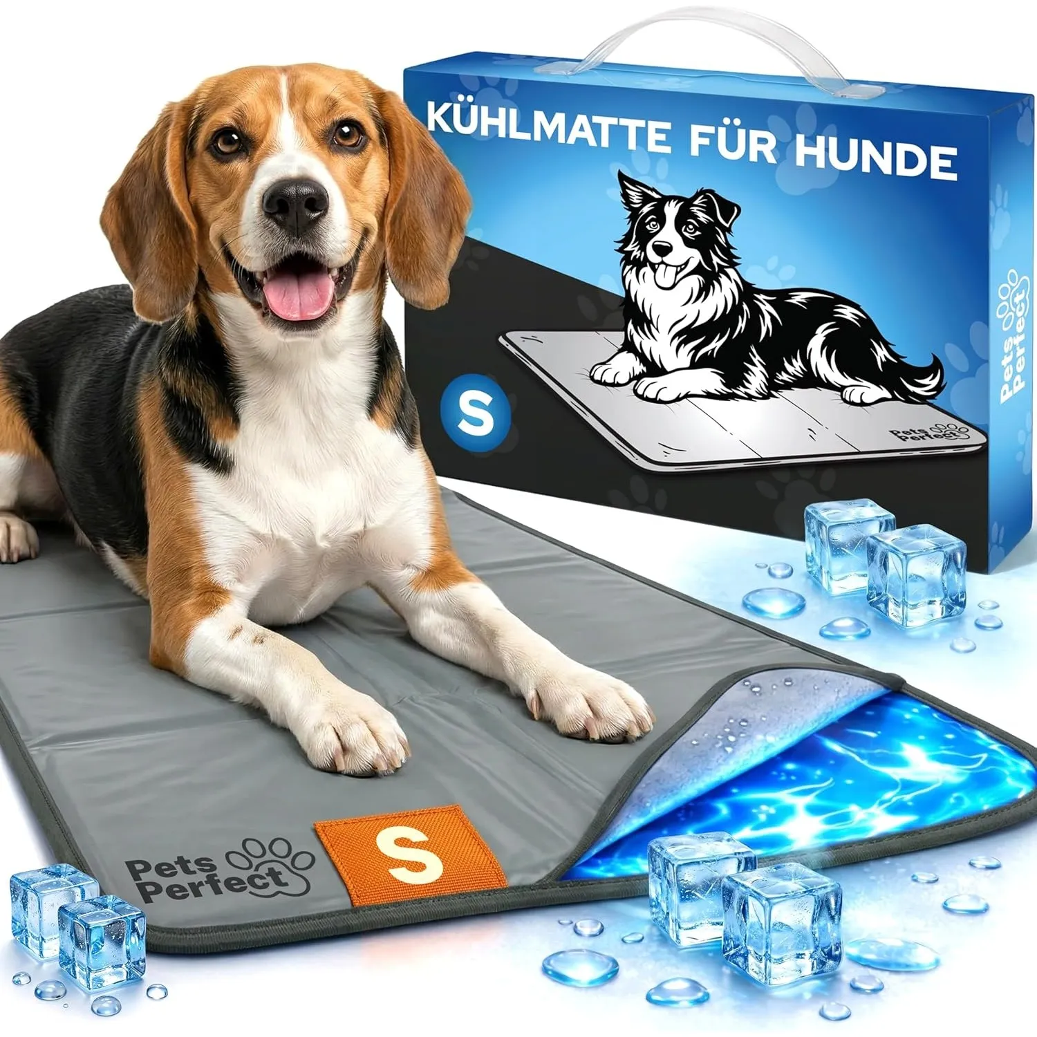 Kühlmatte für Hunde selbstkühlend - Hunde Kühlmatte mit 100% ungiftigem ThermoSchutz Gel - Kühlmatte Hund Selbstkühlend…