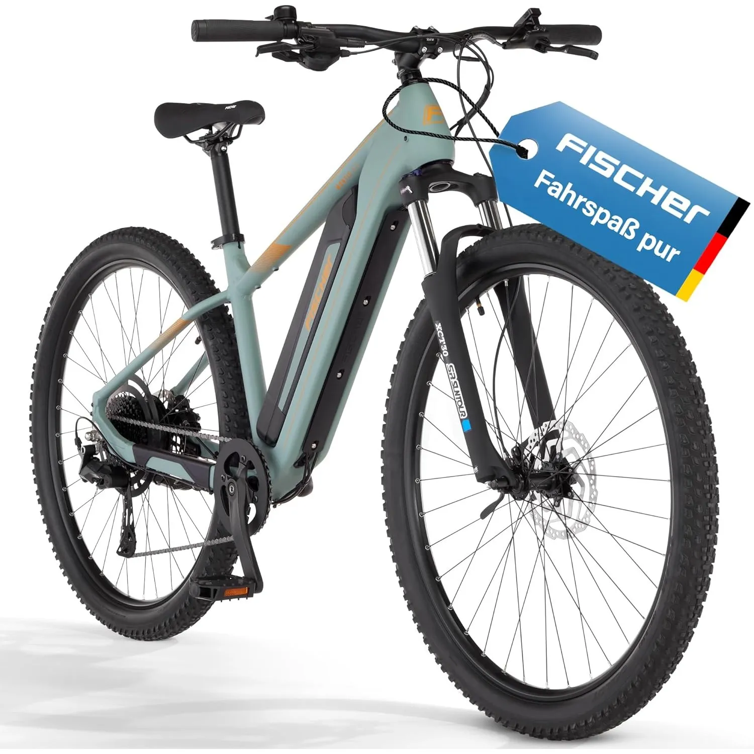 Fischer E-Bike MTB Montis 2.2 Active Elektrofahrrad für Damen und Herren, RH 43, Heckmotor 50 Nm, 48 V Akku