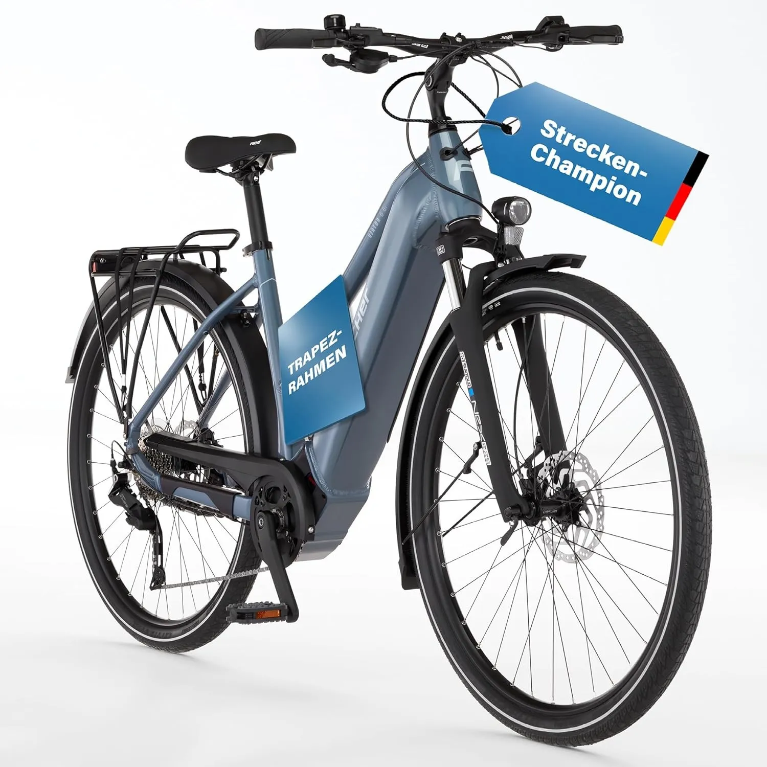 Fischer E-Bike Trekking VIATOR 6.8i Ultimate Elektrofahrrad für Damen und Herren, RH 45, Mittelmotor 90 Nm, 36 V Akku