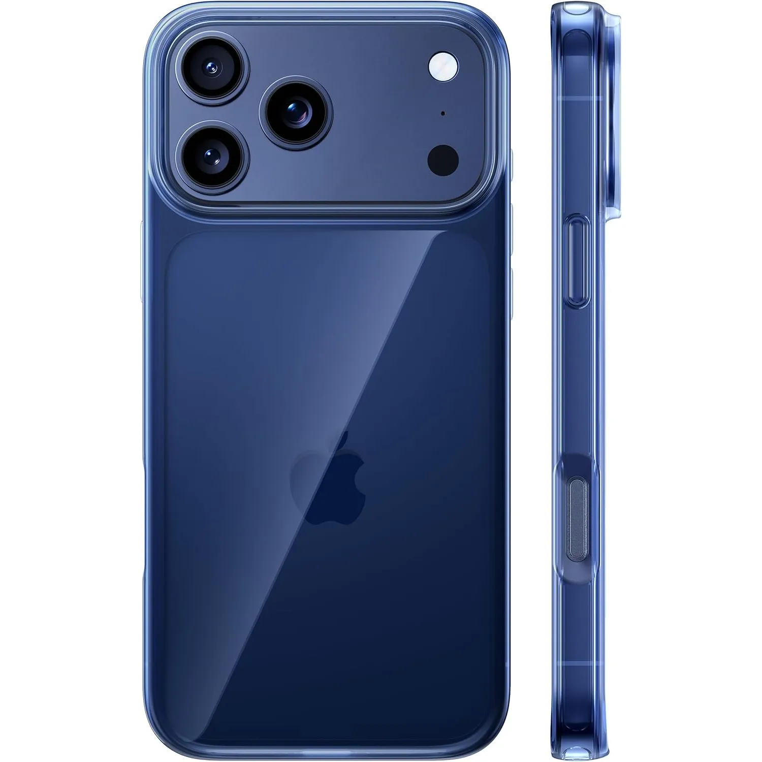 TORRAS Crystal Clear für iPhone 17 Pro Max Hülle Klar Transparent Blau