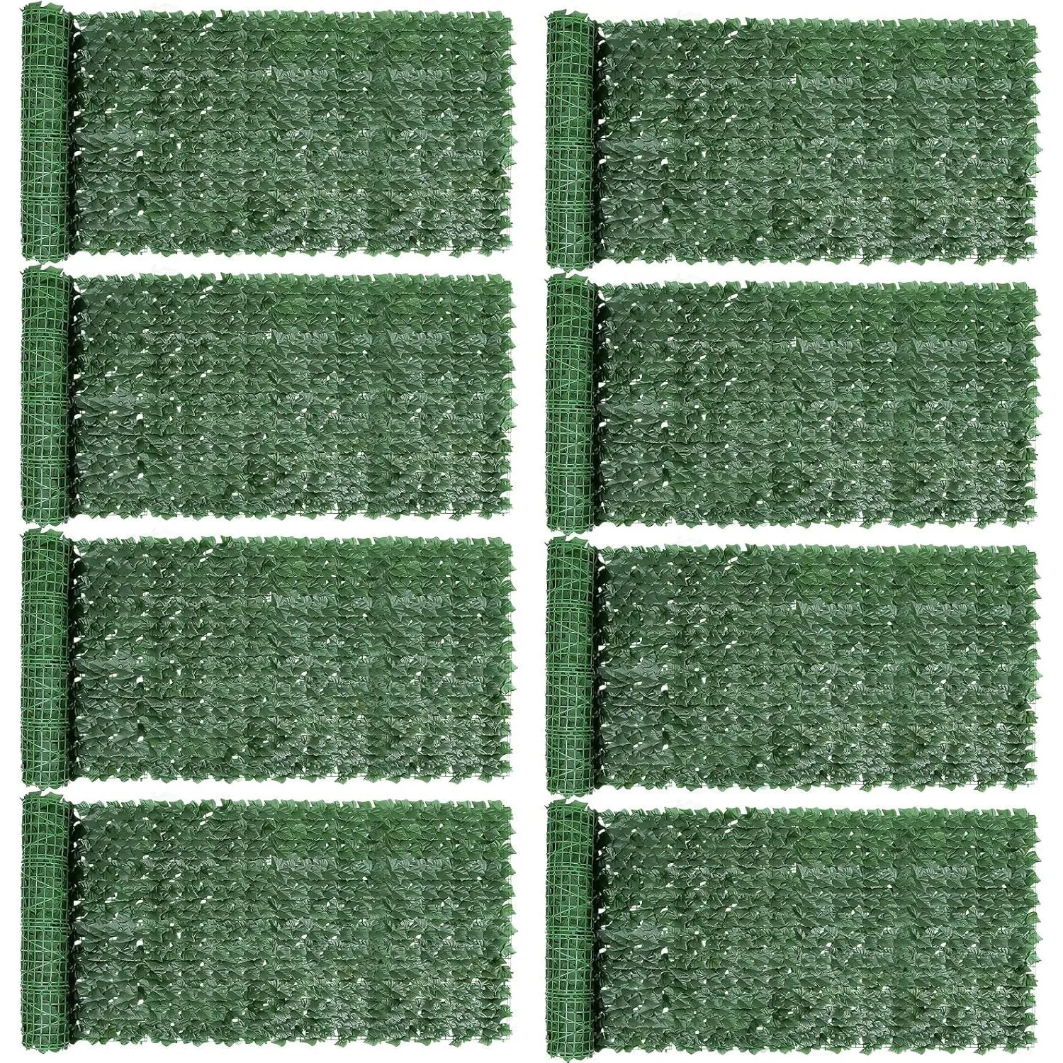 Sichtschutz Balkon, 1M x 3M Künstlicher Efeu Sichtschutzzaun, Künstliche Efeu Hecke Sichtschutz, Erweiterbarer Künstlic…