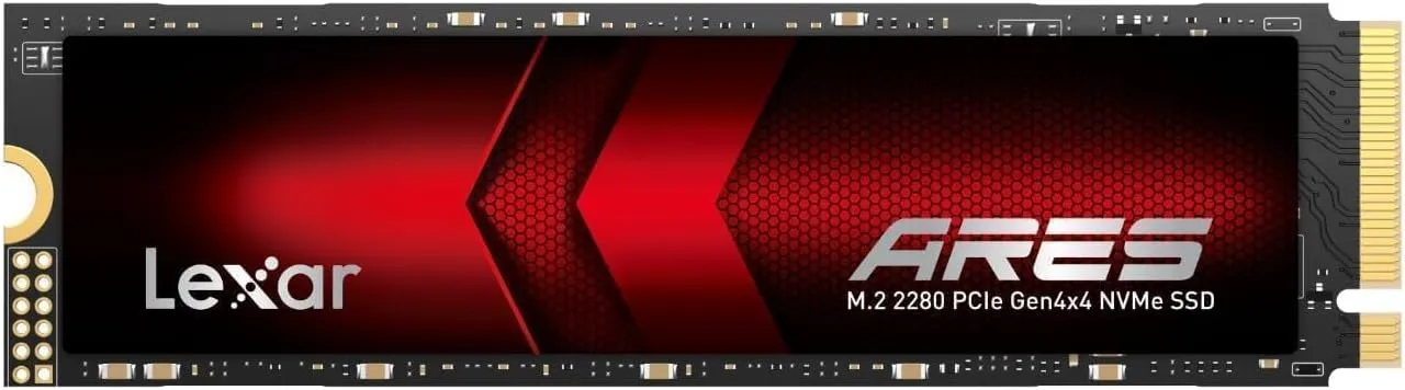 Lexar ARES 2TB SSD, M.2 2280 PCIe Gen4x4 1.4 interne NVMe-SSD. Bis 7.400 MB/s Lesen & 6.500 MB/s Schreiben. Für PS5, PC…