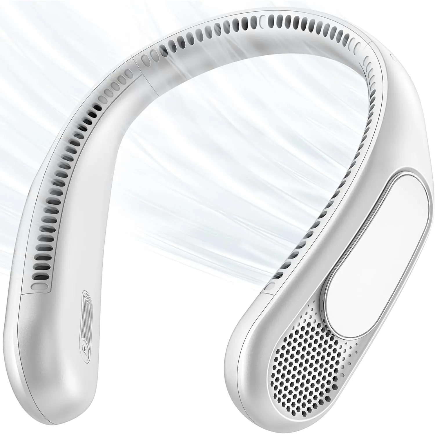 anysun Nackenventilator, USB Ventilator mit 66 Luftauslässe, 360° Luftstrom, 4 Stufen, 6000mAh USB Wiederaufladbar, Fre…