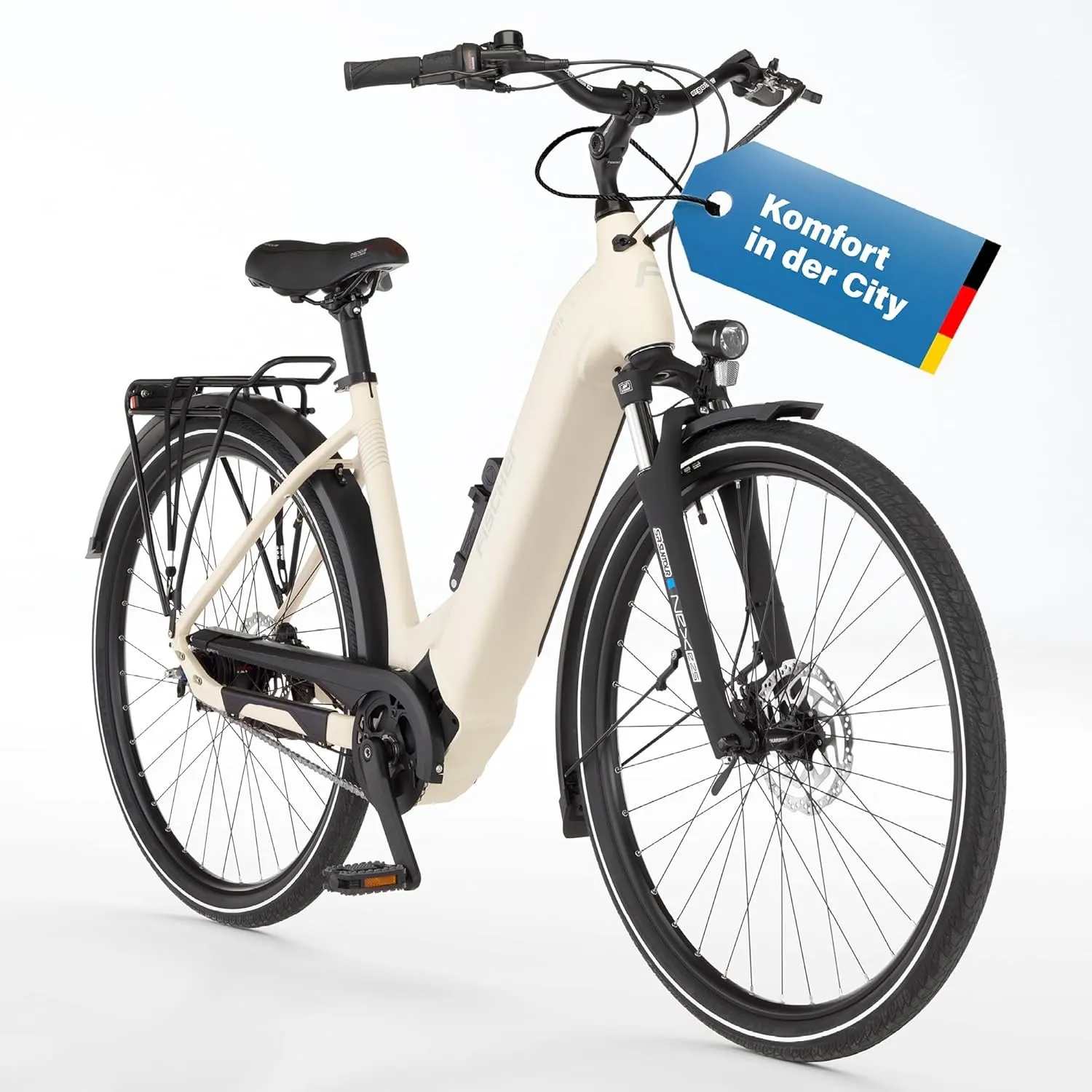 Fischer E-Bike City CITA 6.8i Ultimate Elektrofahrrad für Damen und Herren,Mittelmotor 50 Nm, 36 V Akku