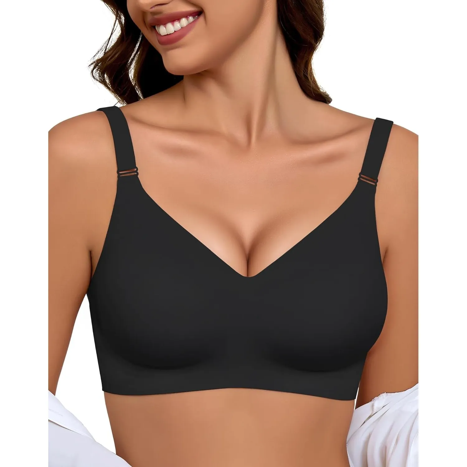 BH Damen Ohne Bügel Push Up BH Seamless Bralette Nahtloses Bustier Damen BH | BH Ohne Bügel Große Brüste Starker Halt B…