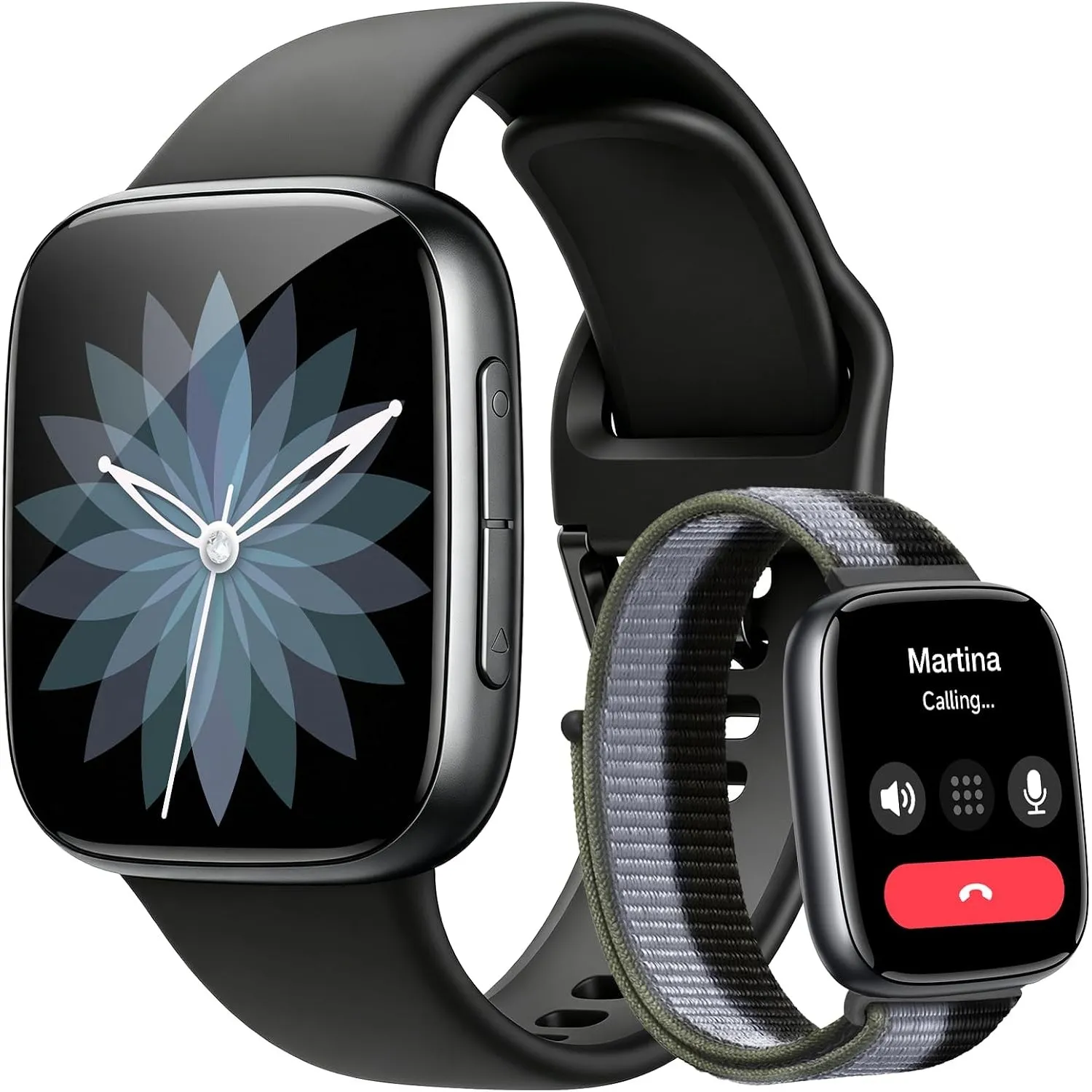 Smartwatch Damen Herren, 1,85″ AMOLED Touchscreen, Fitness Tracker mit Bluetooth Anrufen & KI, Herzfrequenz, SpO2, Schl…