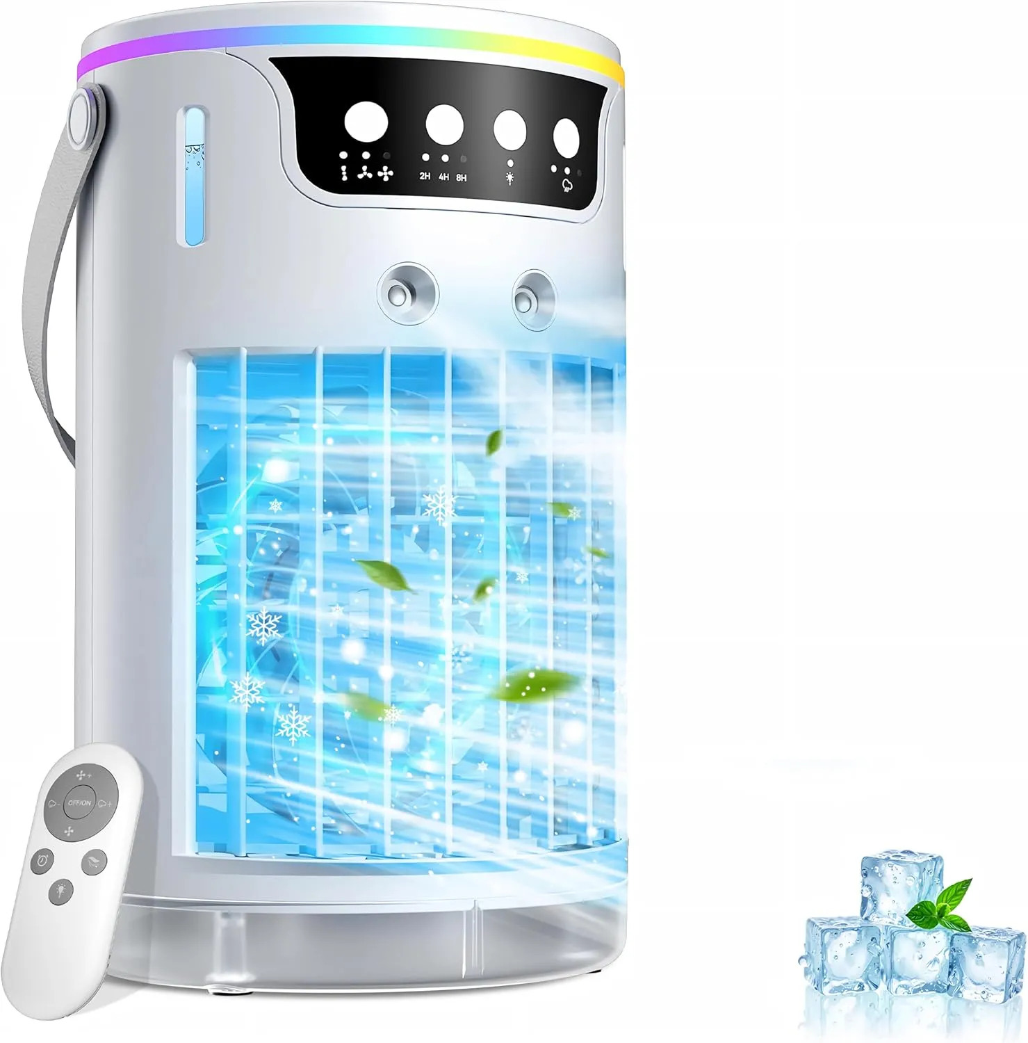 Mini Air Conditioner, 1200 ml Mobile Air Conditioner with 3 Speeds & 2-4-8H Timer, Mobile Air Conditioning for Bedroom,…