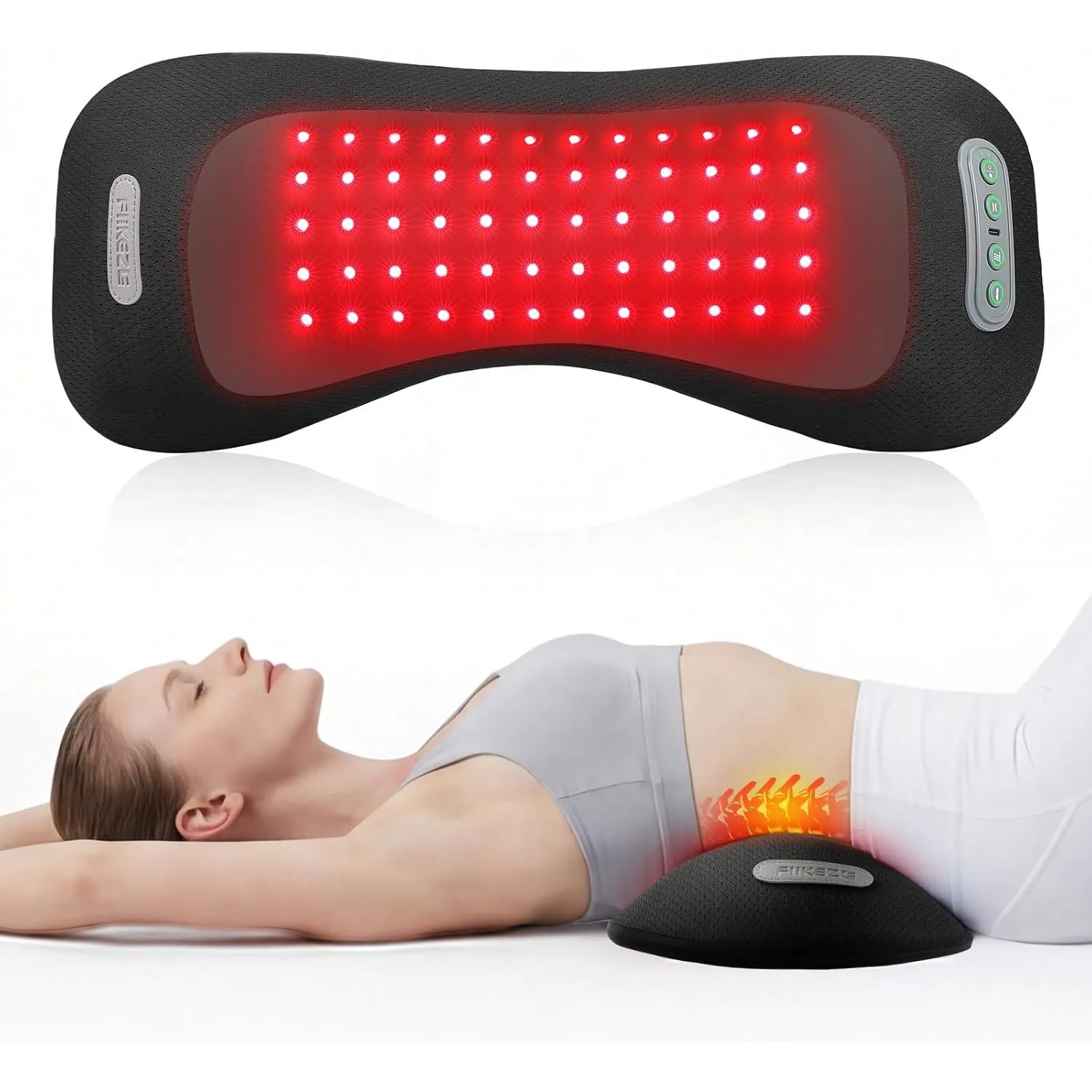 FliKEZE 4-in-1 Rückenmassagegerät mit Rotlicht und 5000mAh Akku