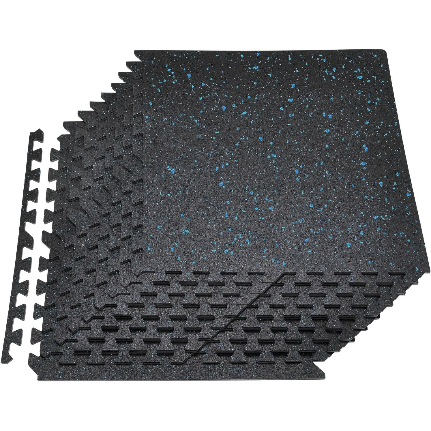 VEVOR 24 x Puzzlematte Bodenschutzmatte 610 x 610 x 10 mm, Hochdichte Eva-Schaumstoffmatte, Ineinandergreifende Fitness…